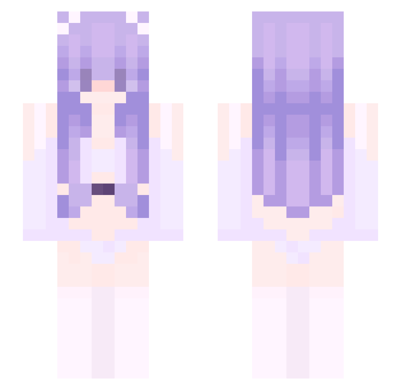 Liuziiiii Minecraft skin, front and back view
