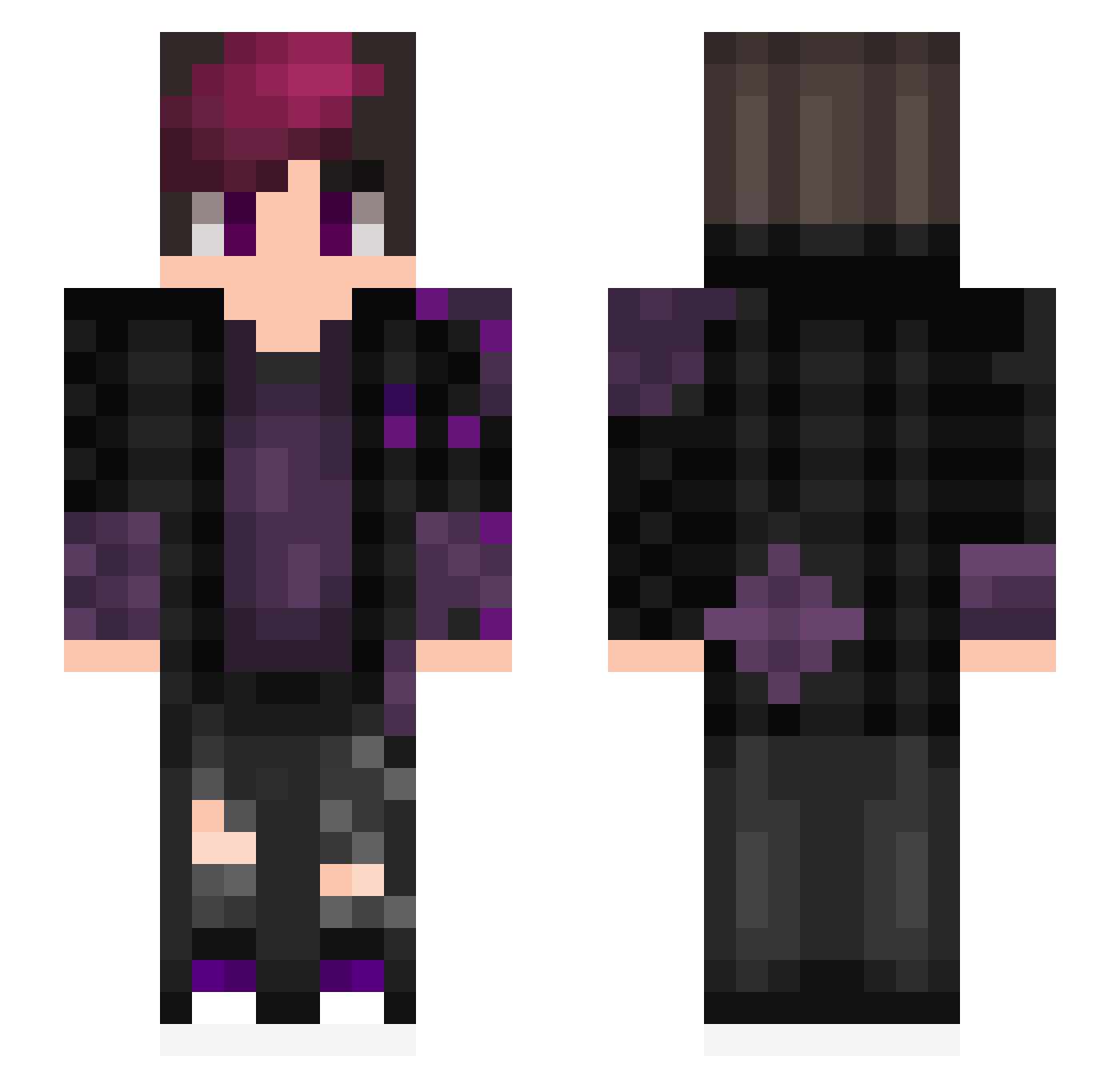 VirgalSanders Minecraft skin, front and back view