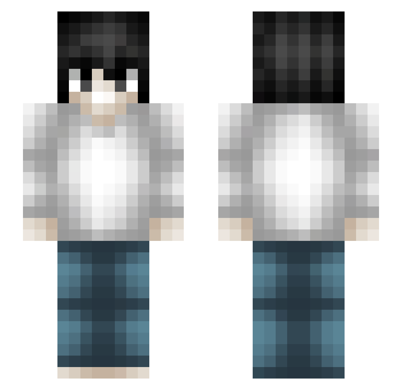 Soaraz Minecraft skin, front and back view
