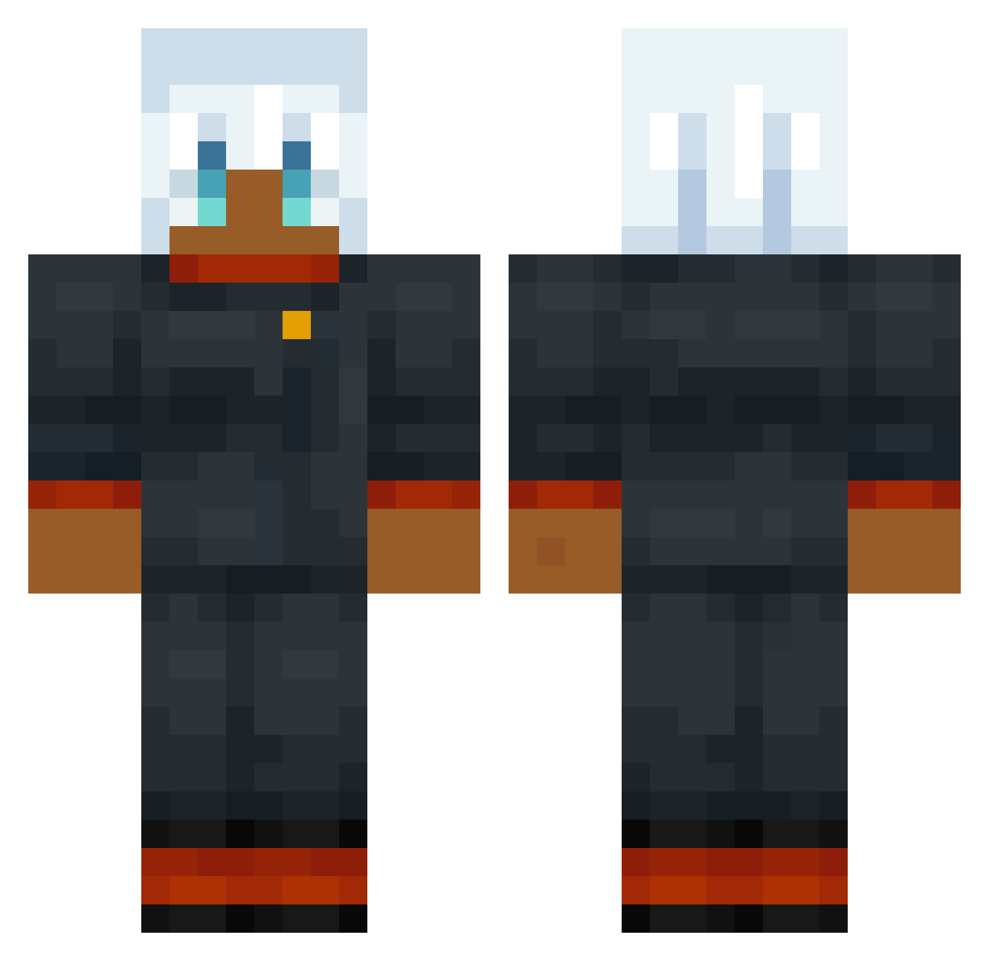 YagamiZero2 Minecraft skin, front and back view