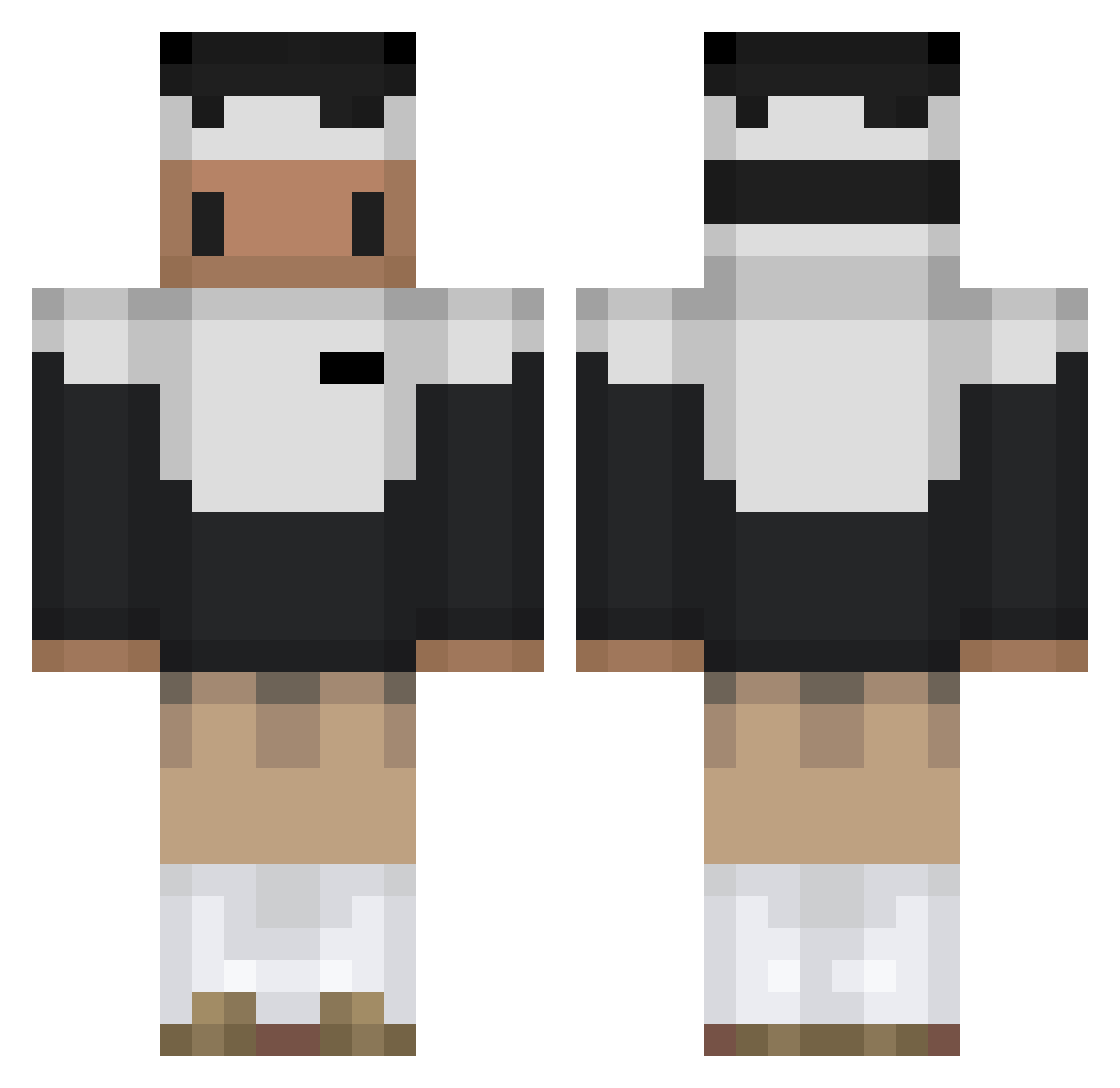 wead Minecraft skin, front and back view
