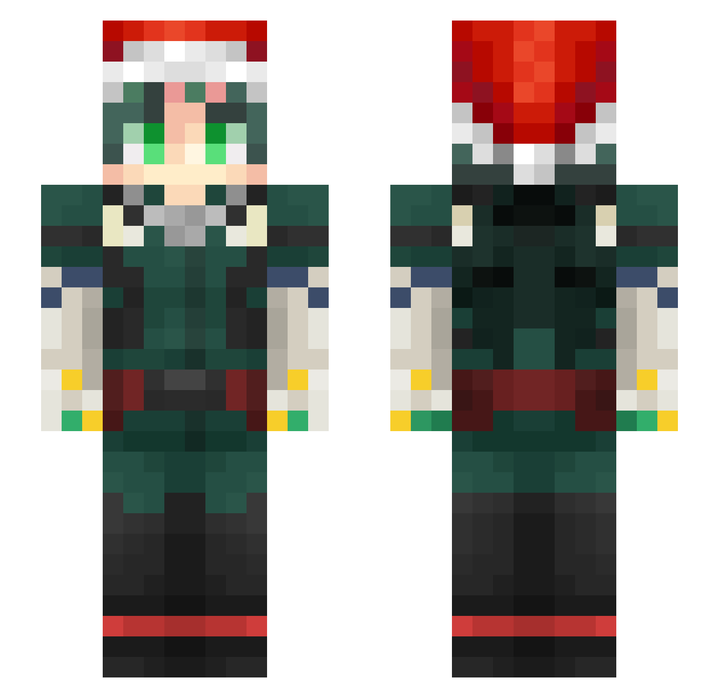 chema_32 Minecraft skin, front and back view