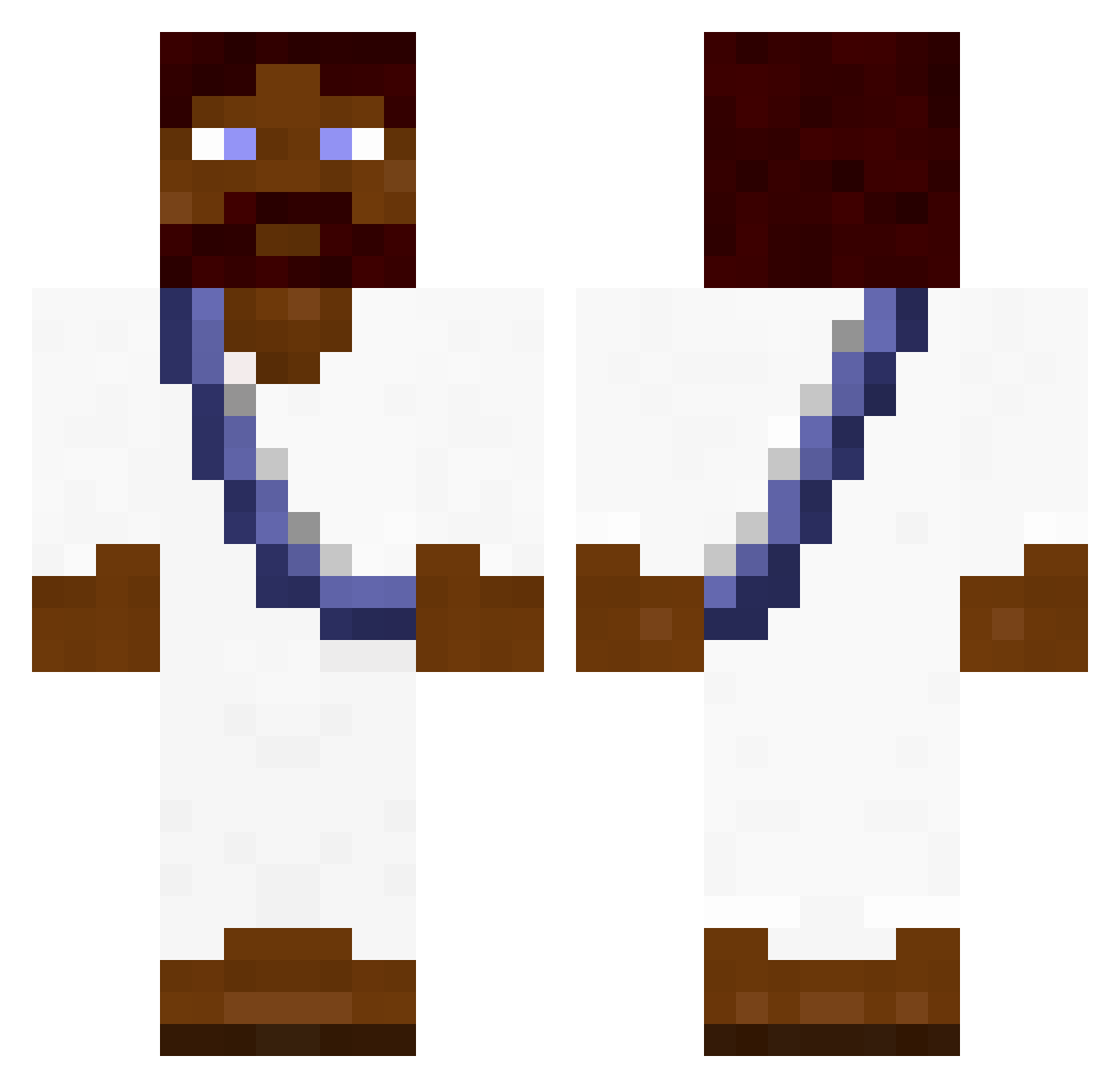 SiahCast Minecraft skin, front and back view