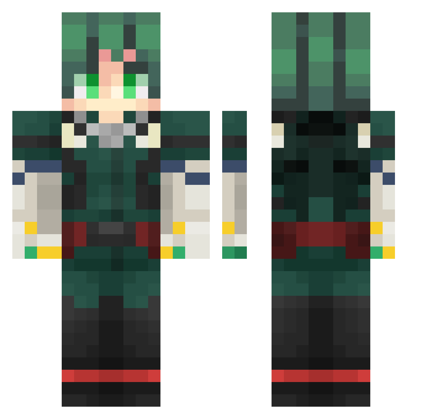Eren_845 Minecraft skin, front and back view