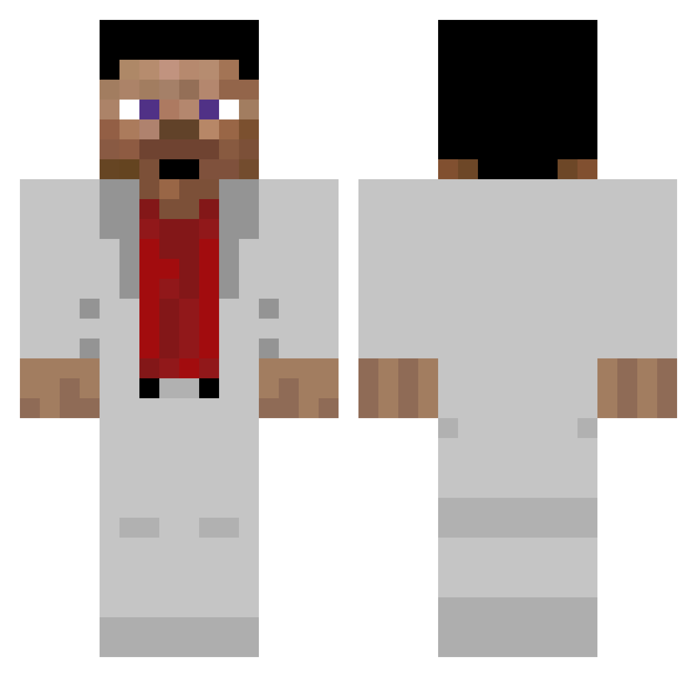 MajiPunk Minecraft skin, front and back view