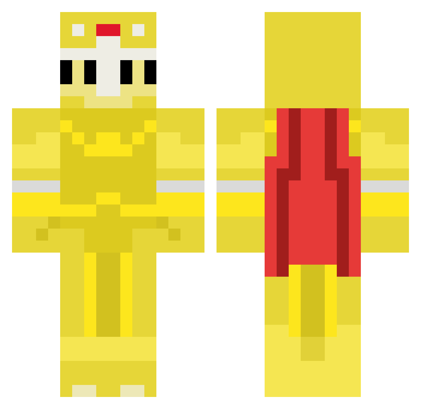 isztherealzixss Minecraft skin, front and back view