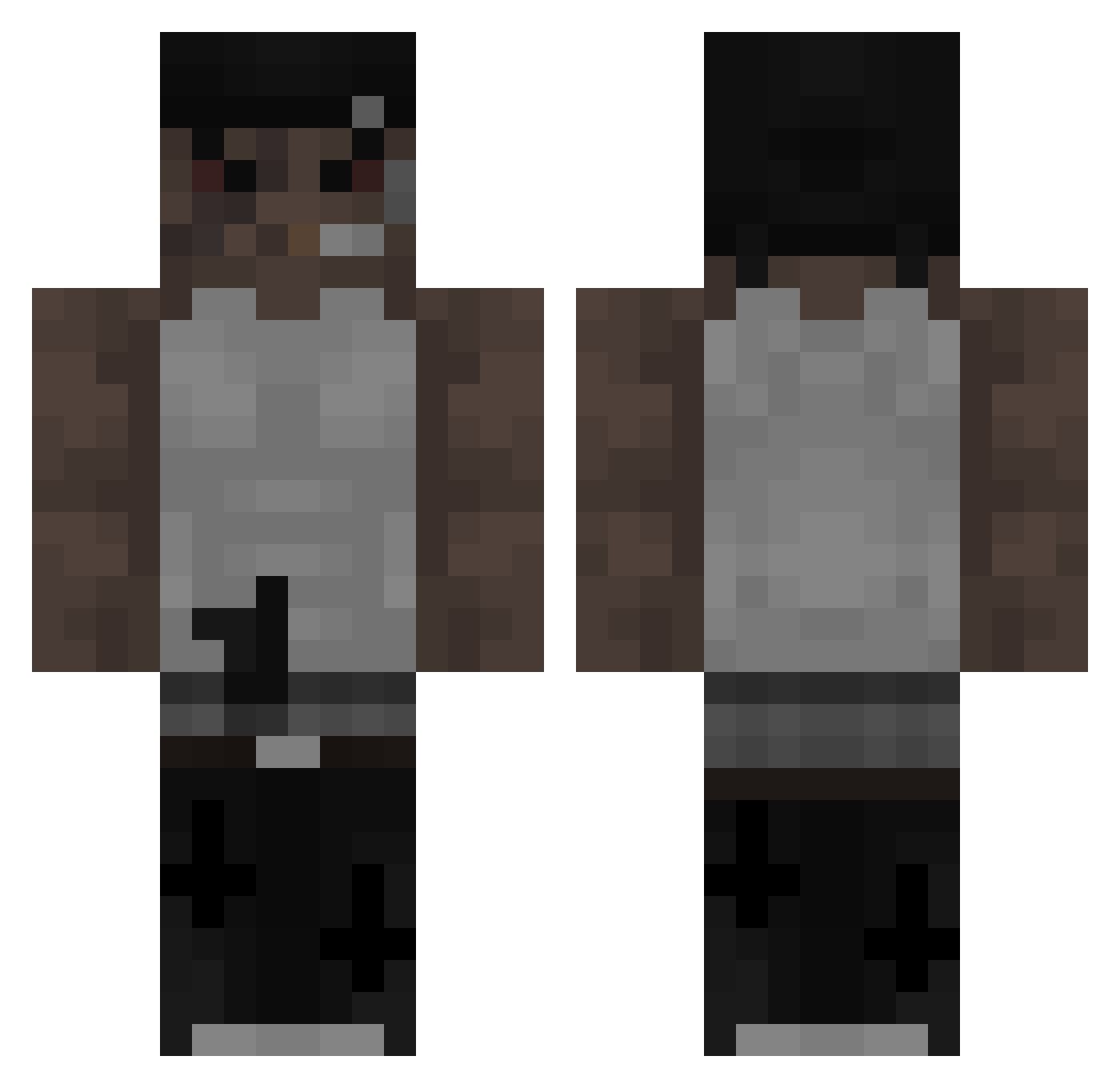 Advily Minecraft skin, front and back view