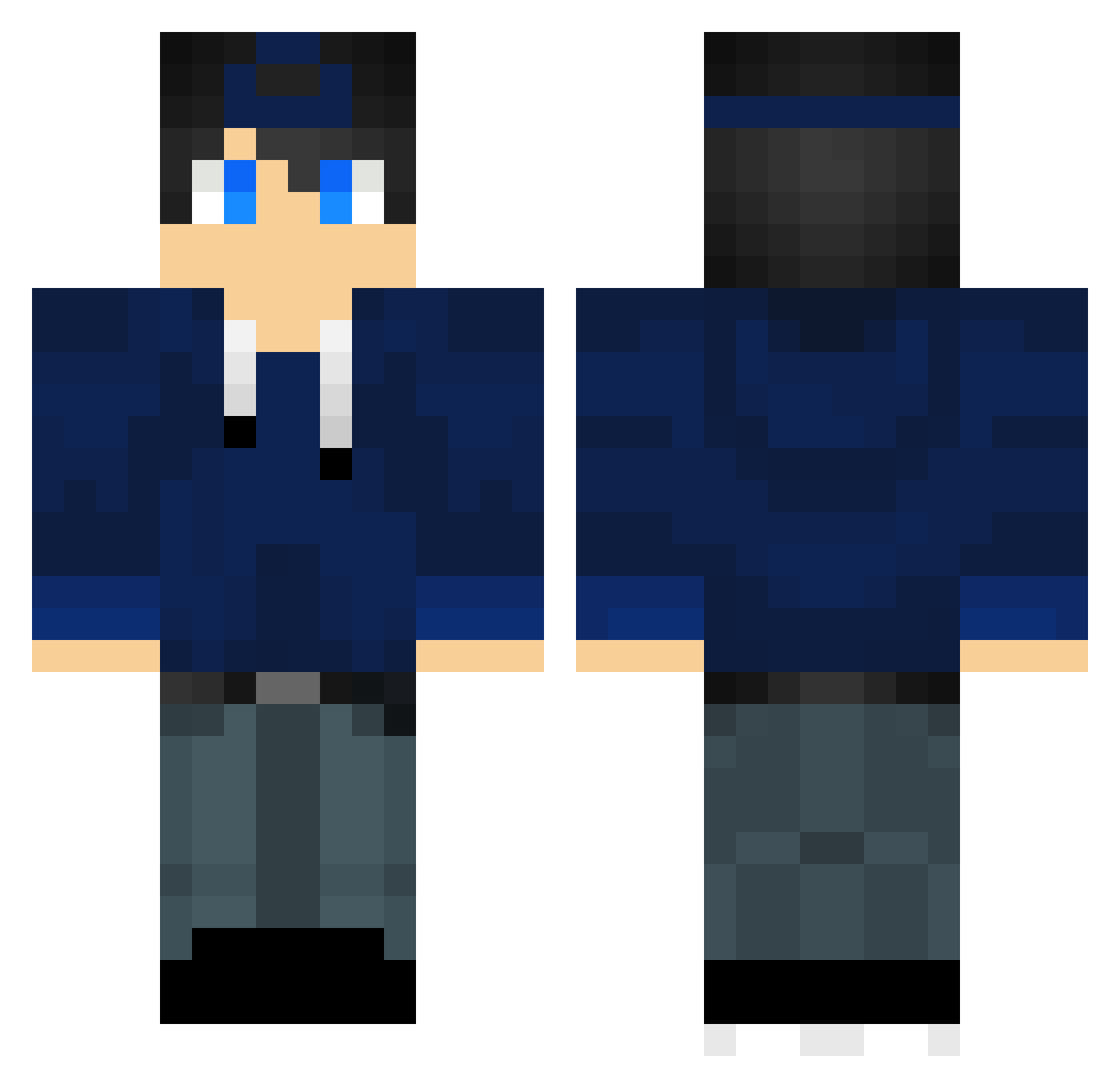 Quitting_ Minecraft skin, front and back view
