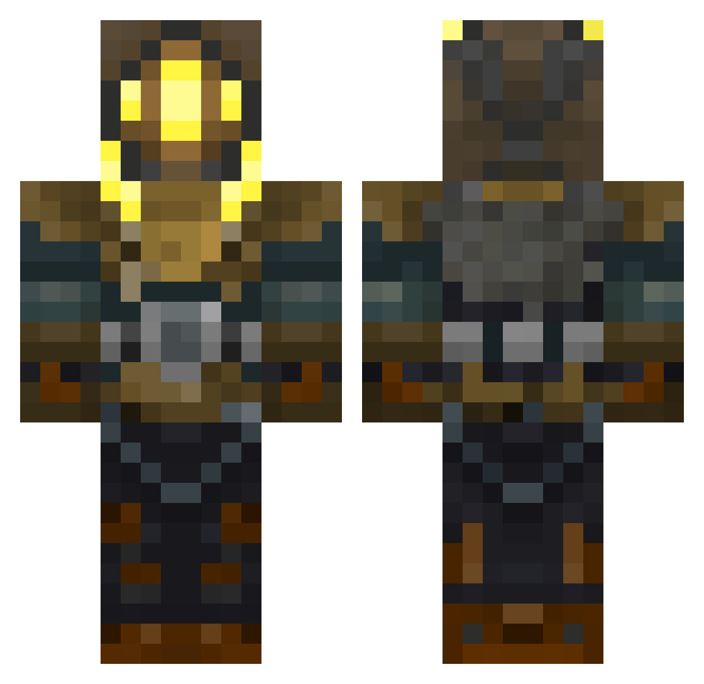 ArgedonKS Minecraft skin, front and back view