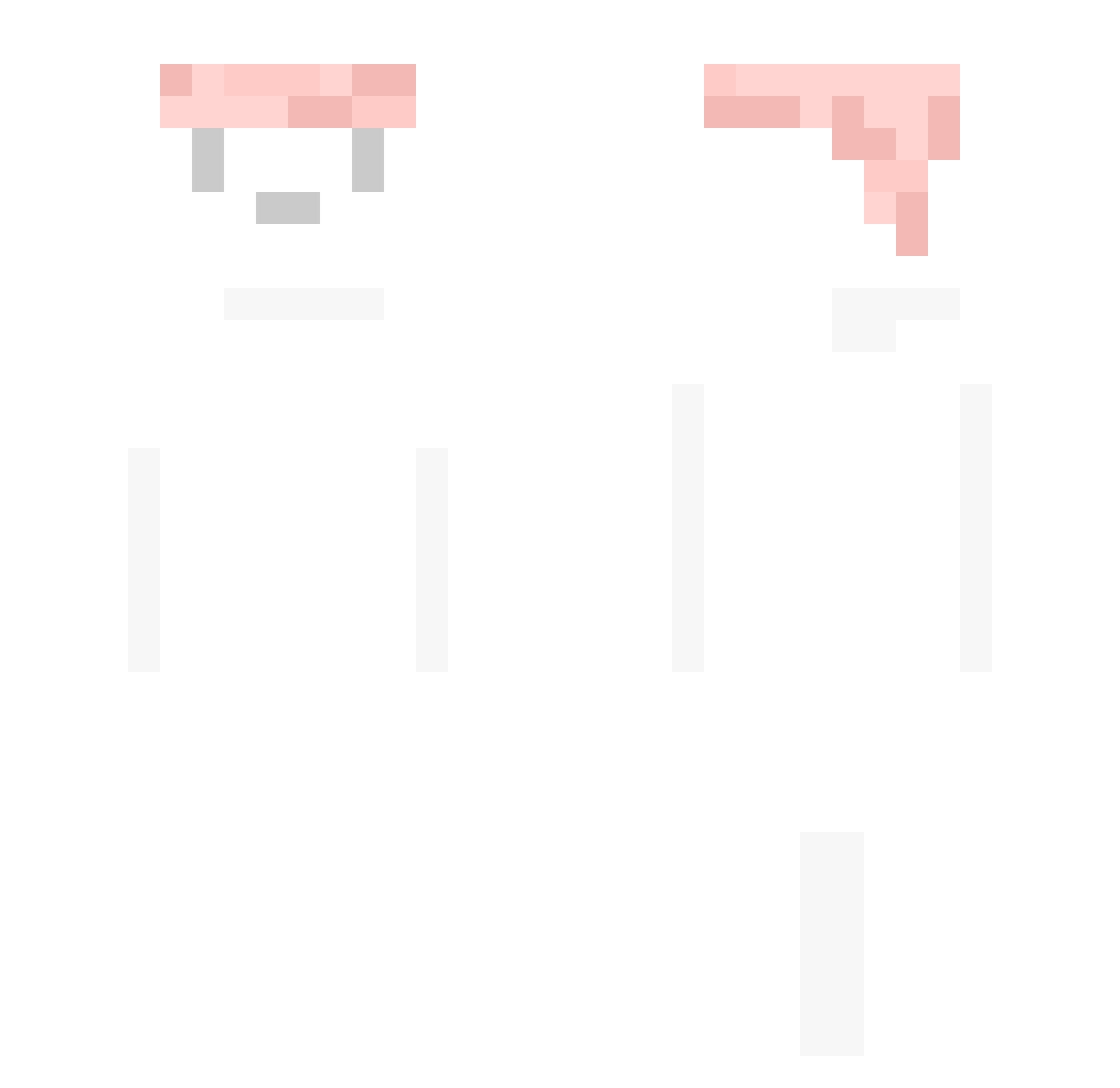 xKabocha Minecraft skin, front and back view