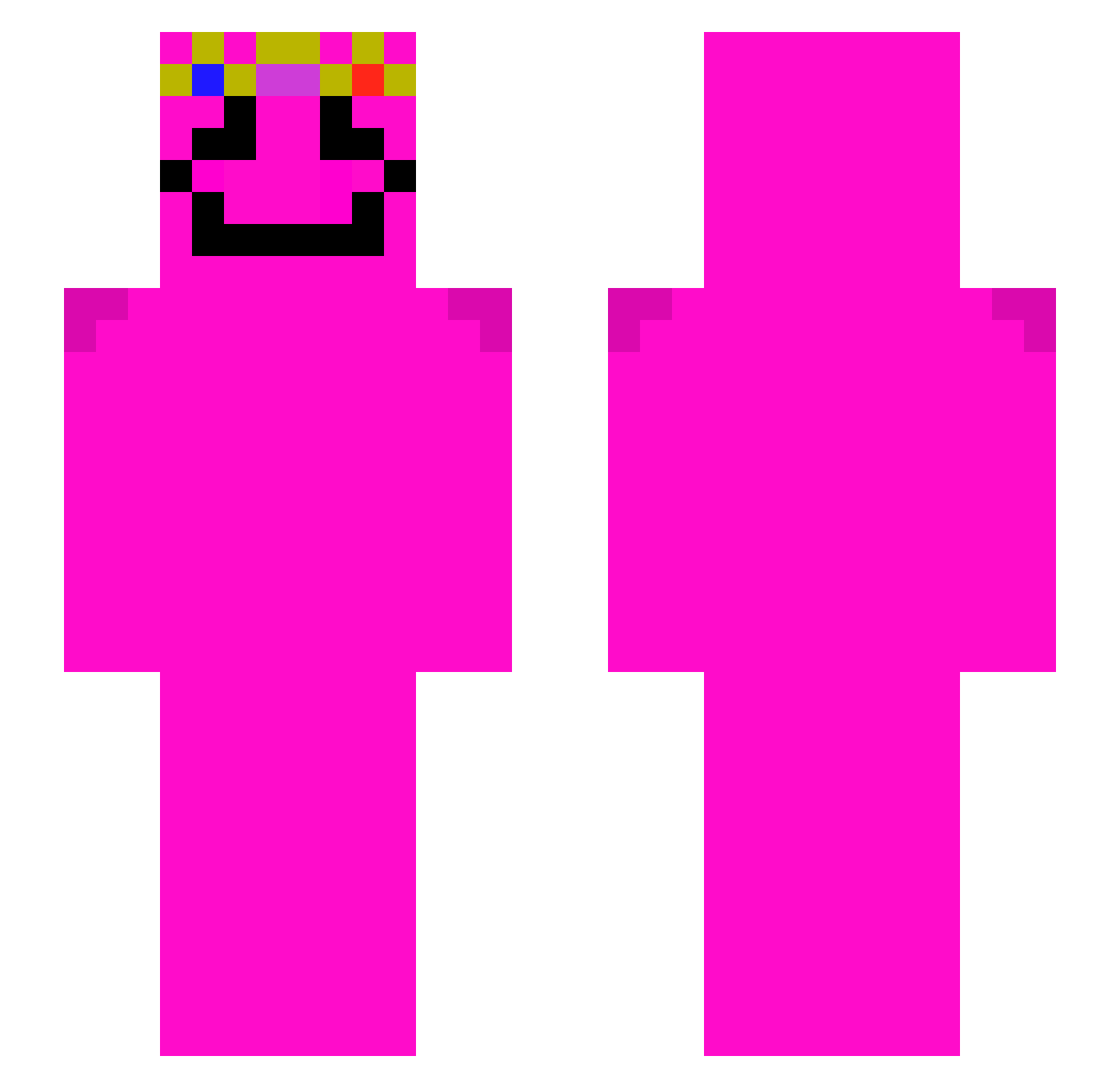zNindroid Minecraft skin, front and back view