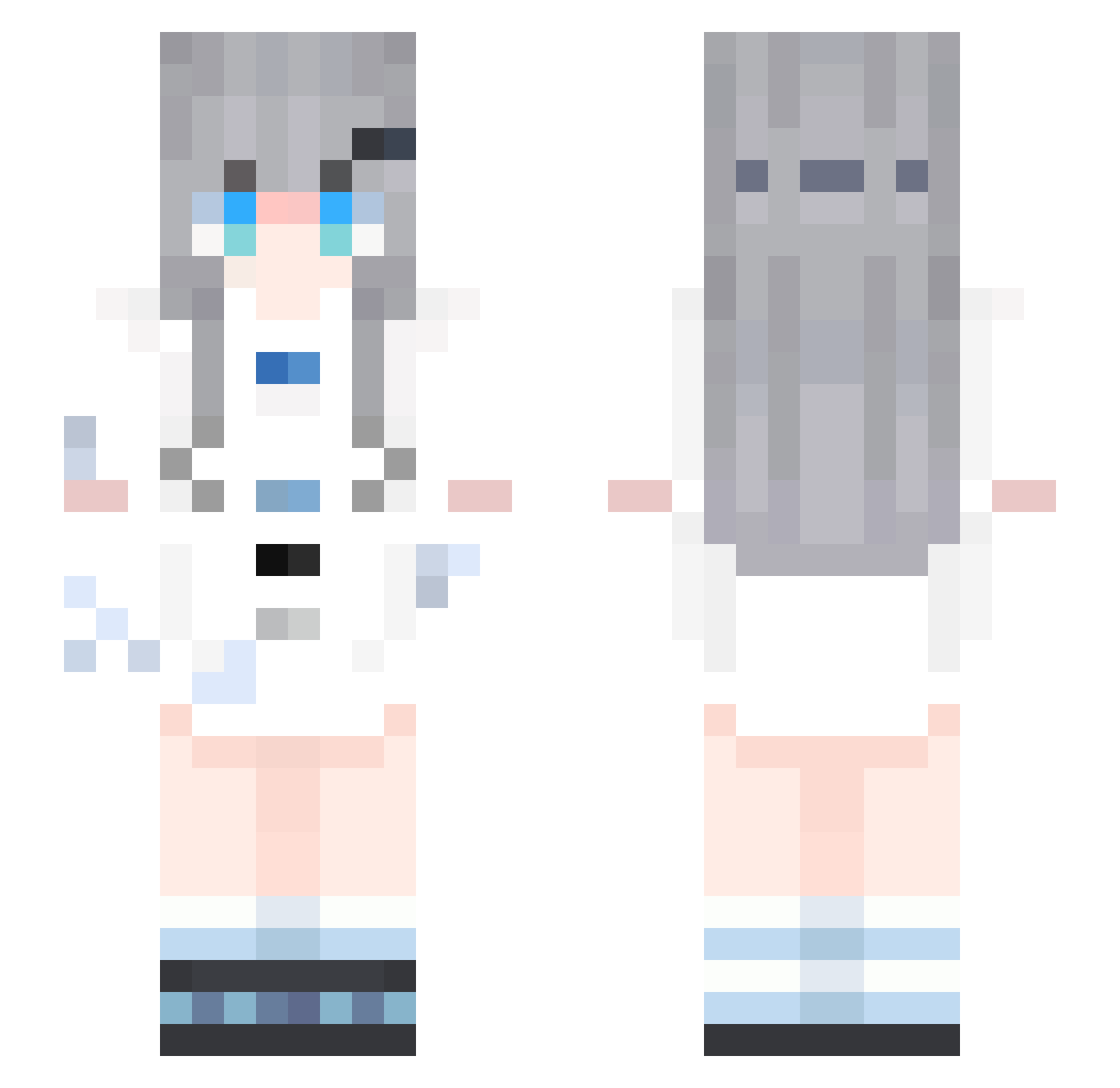 jueyuanti Minecraft skin, front and back view