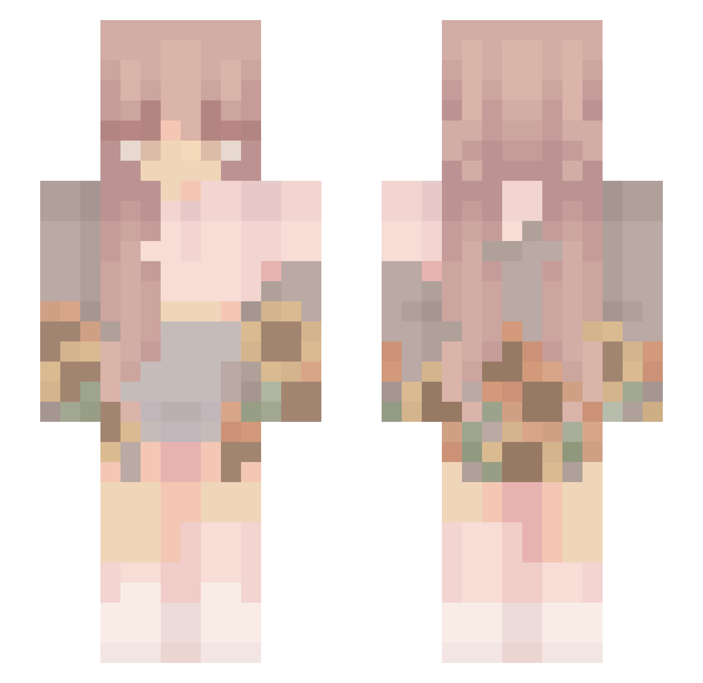 ewamae Minecraft skin, front and back view