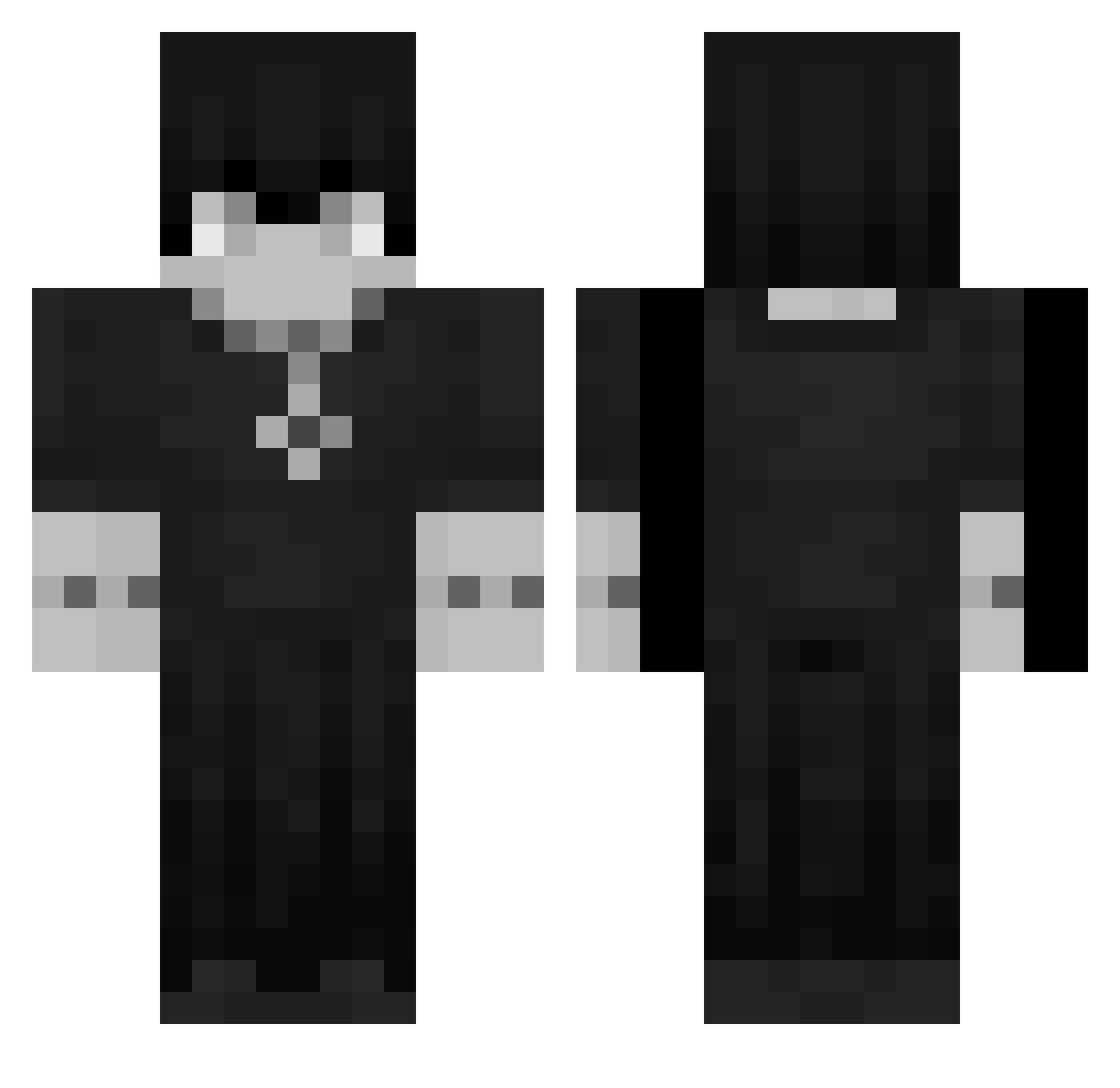 ismadzy Minecraft skin, front and back view