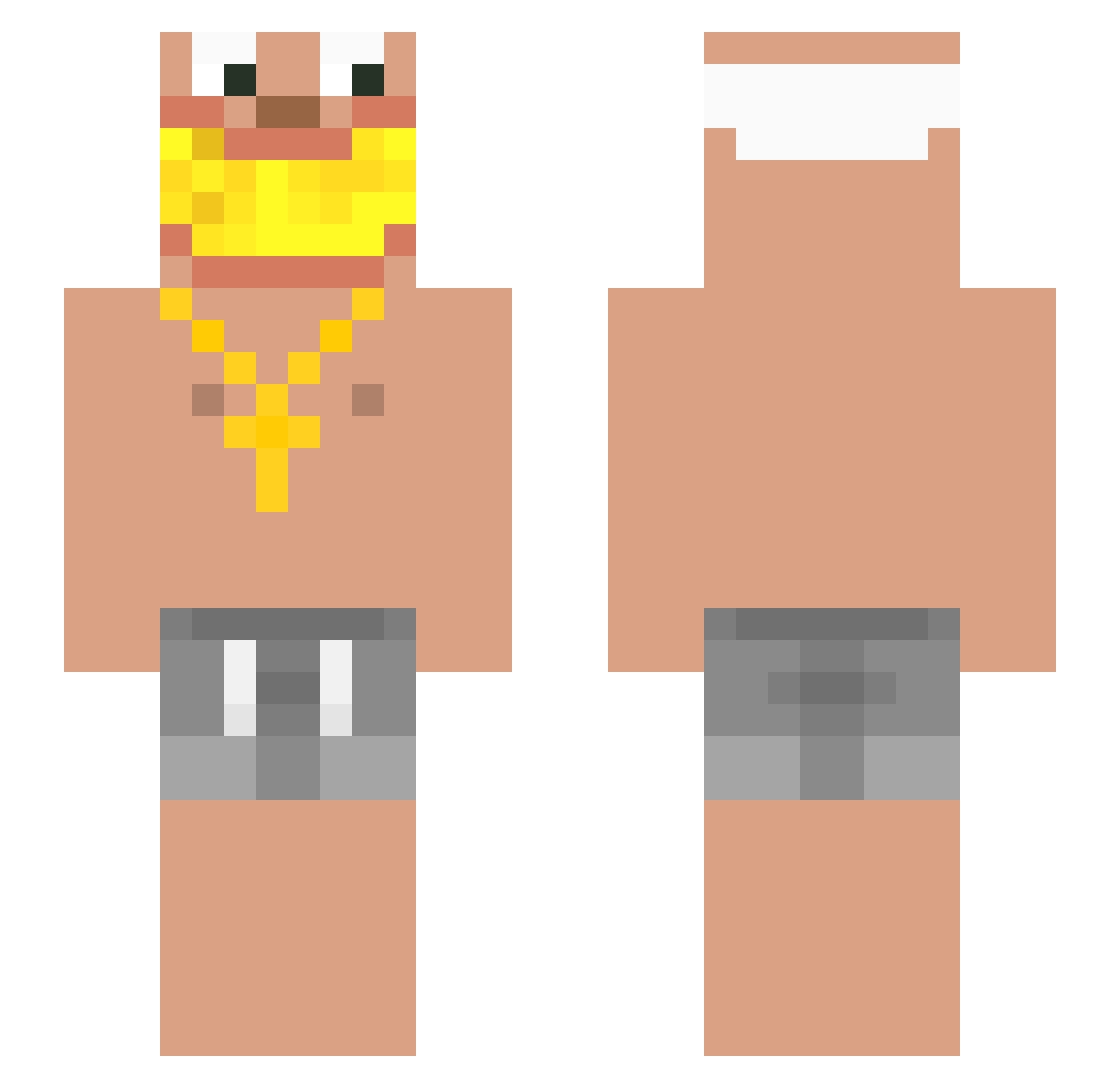 ontologically Minecraft skin, front and back view