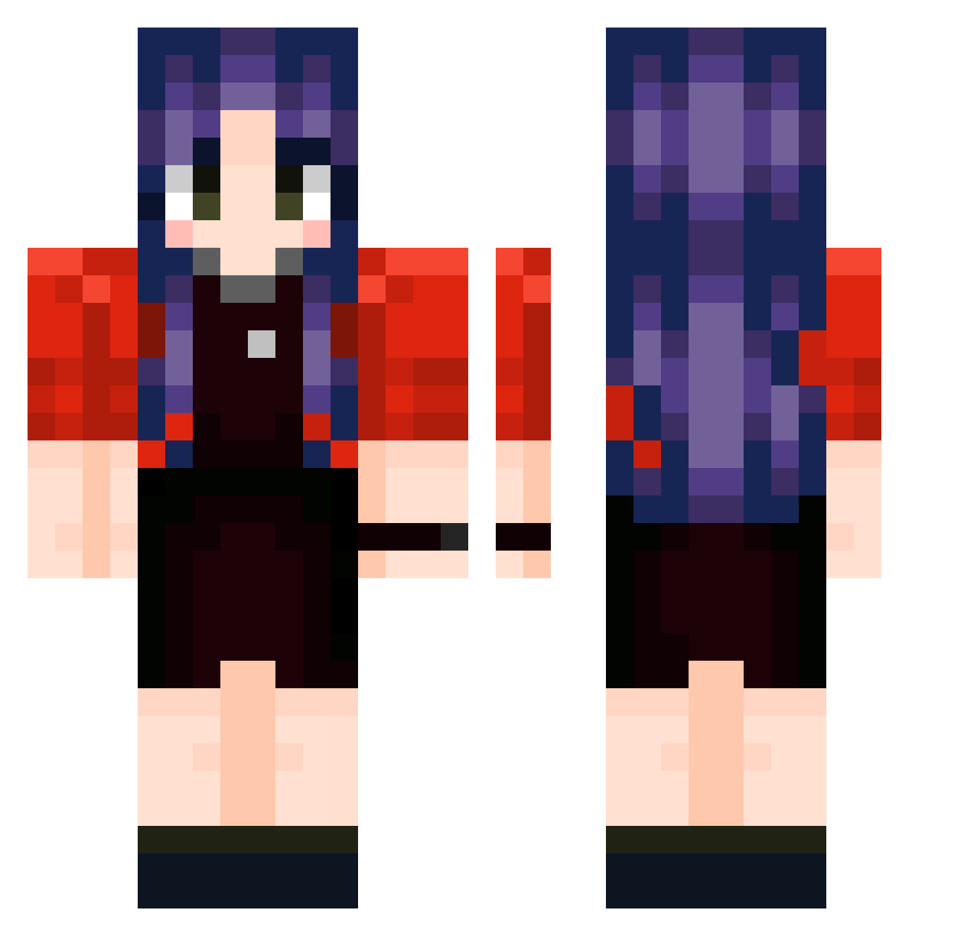 cosmogonist Minecraft skin, front and back view