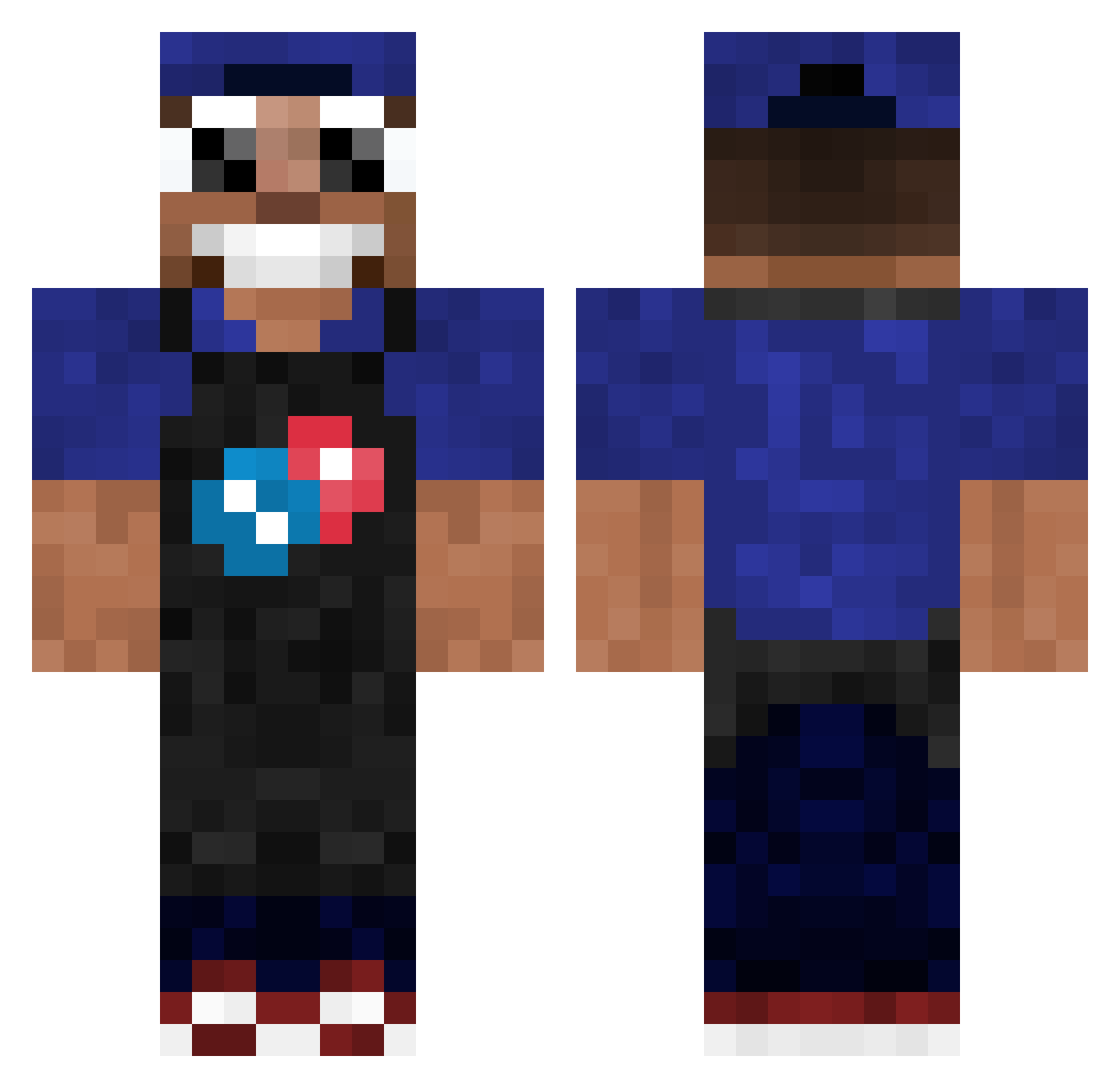 EduardoD7 Minecraft skin, front and back view