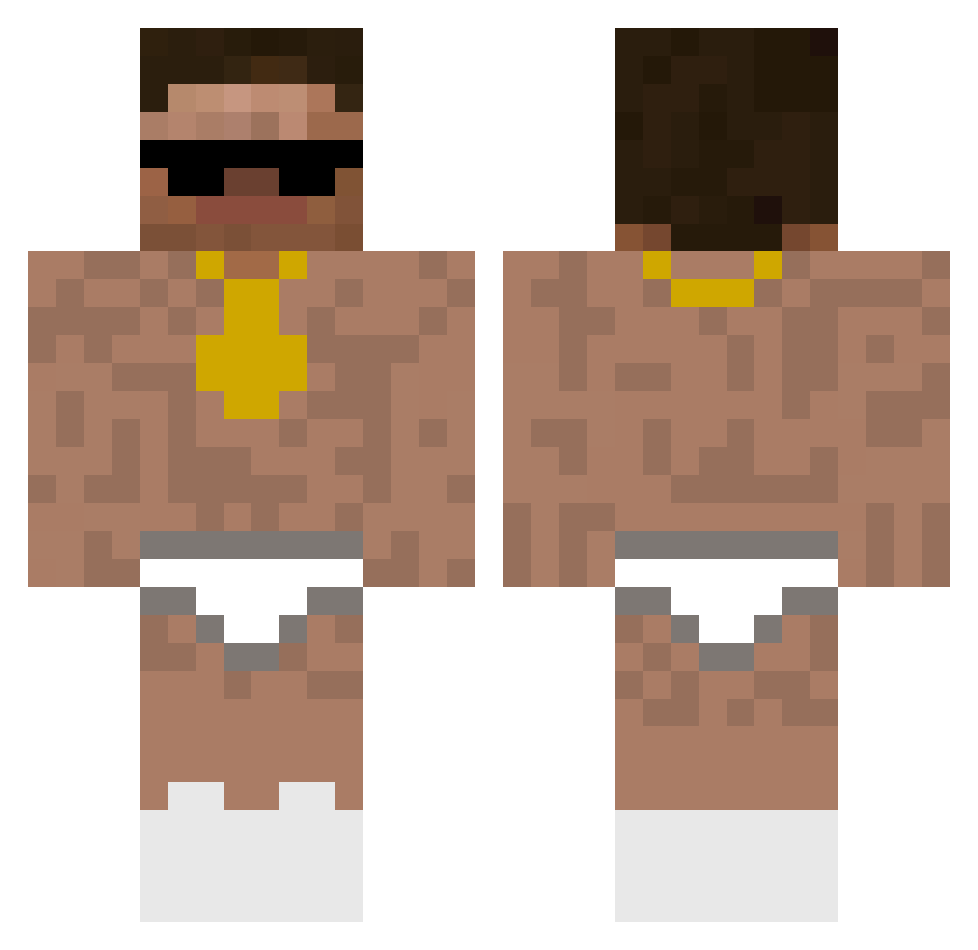 ursugardaddyBige Minecraft skin, front and back view