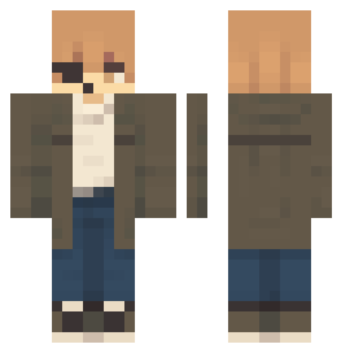 xdiegod1 Minecraft skin, front and back view