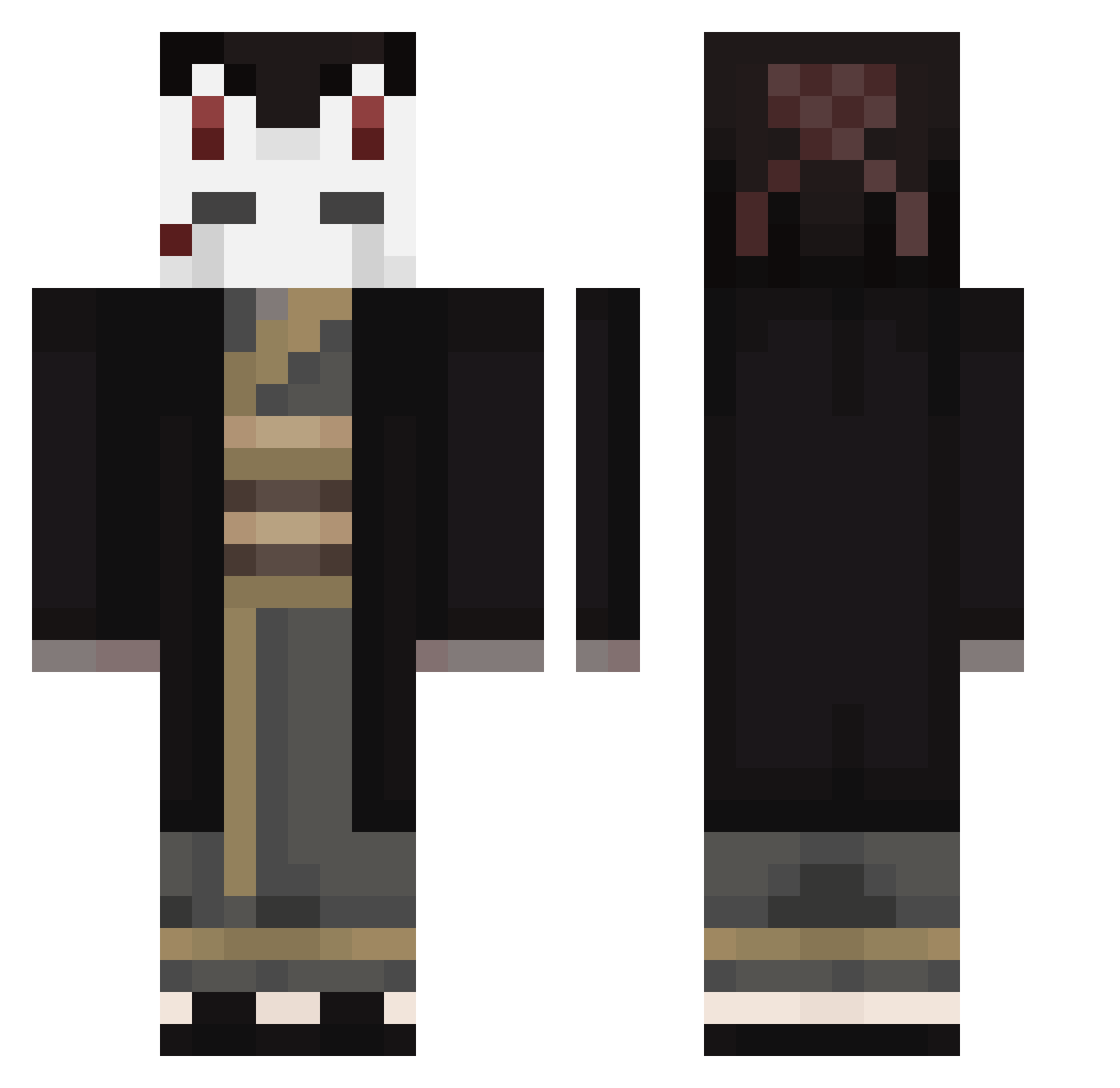 Tiiwtu Minecraft skin, front and back view