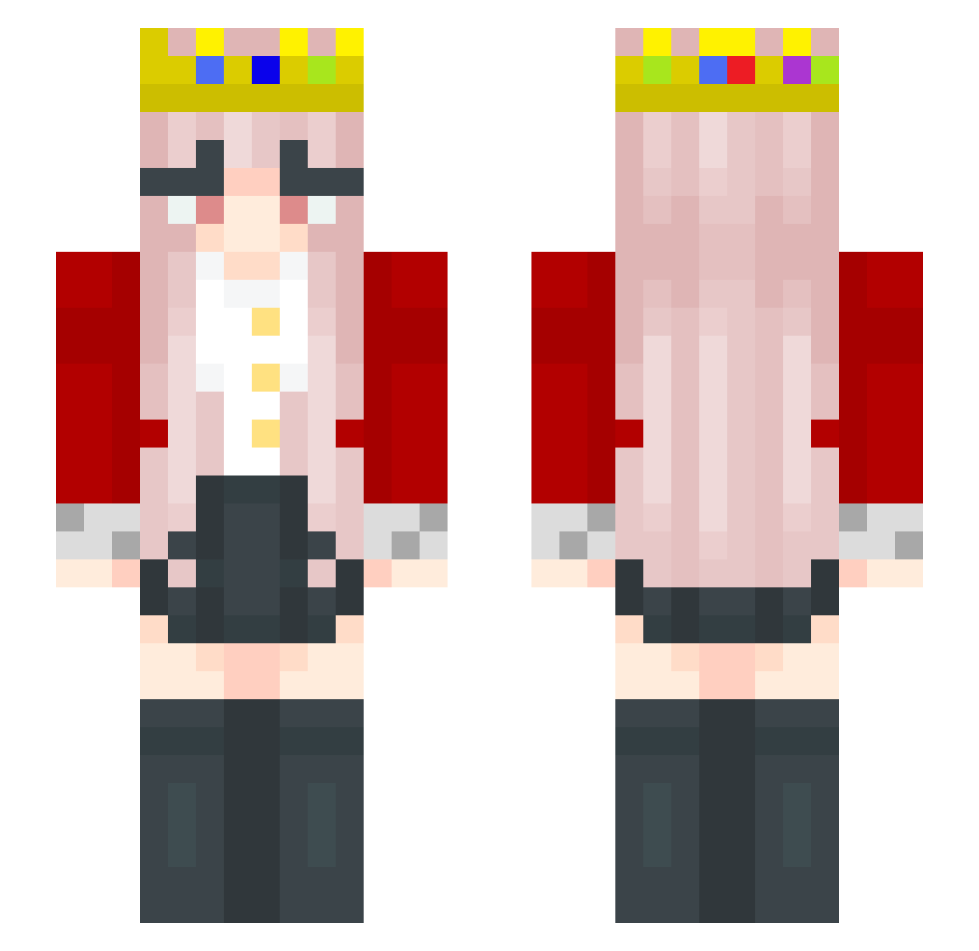 rlberrka Minecraft skin, front and back view
