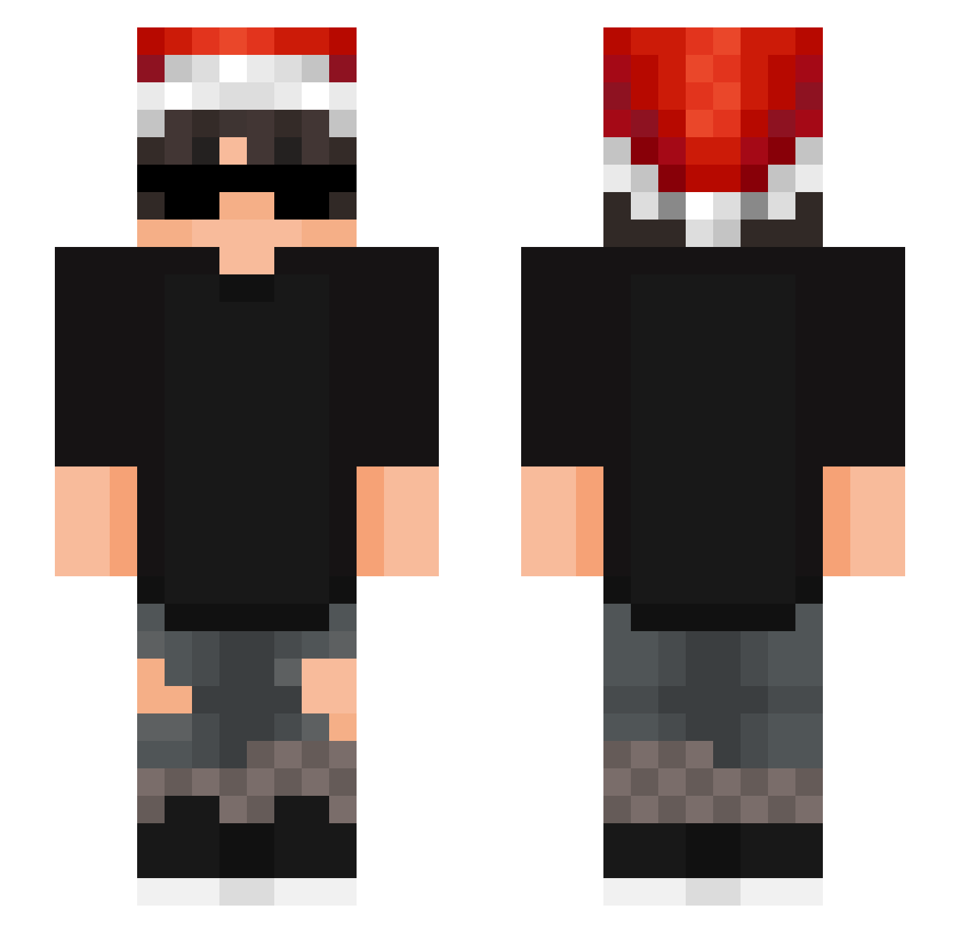Itz_Galriskoo Minecraft skin, front and back view