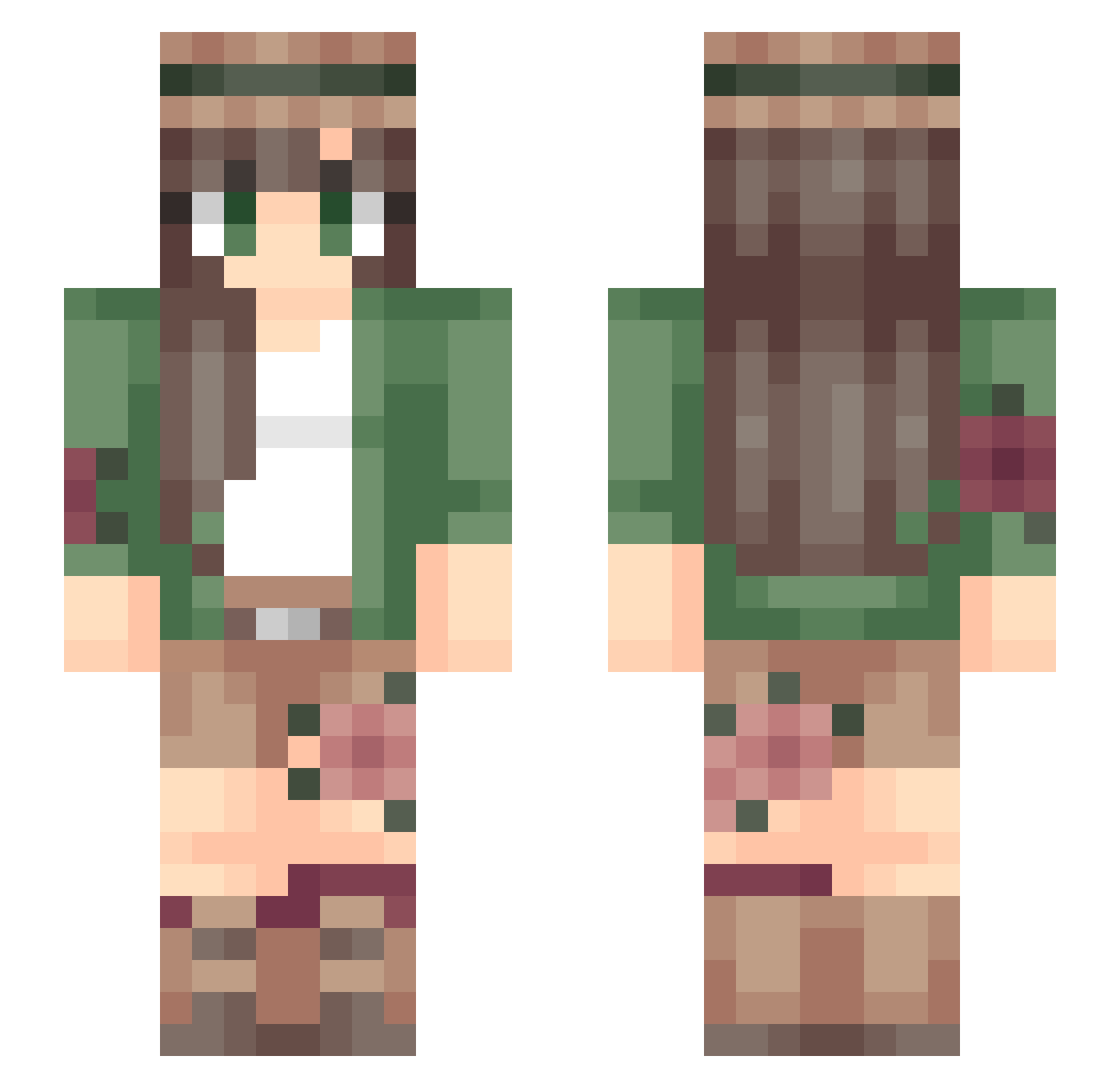 saar032x Minecraft skin, front and back view