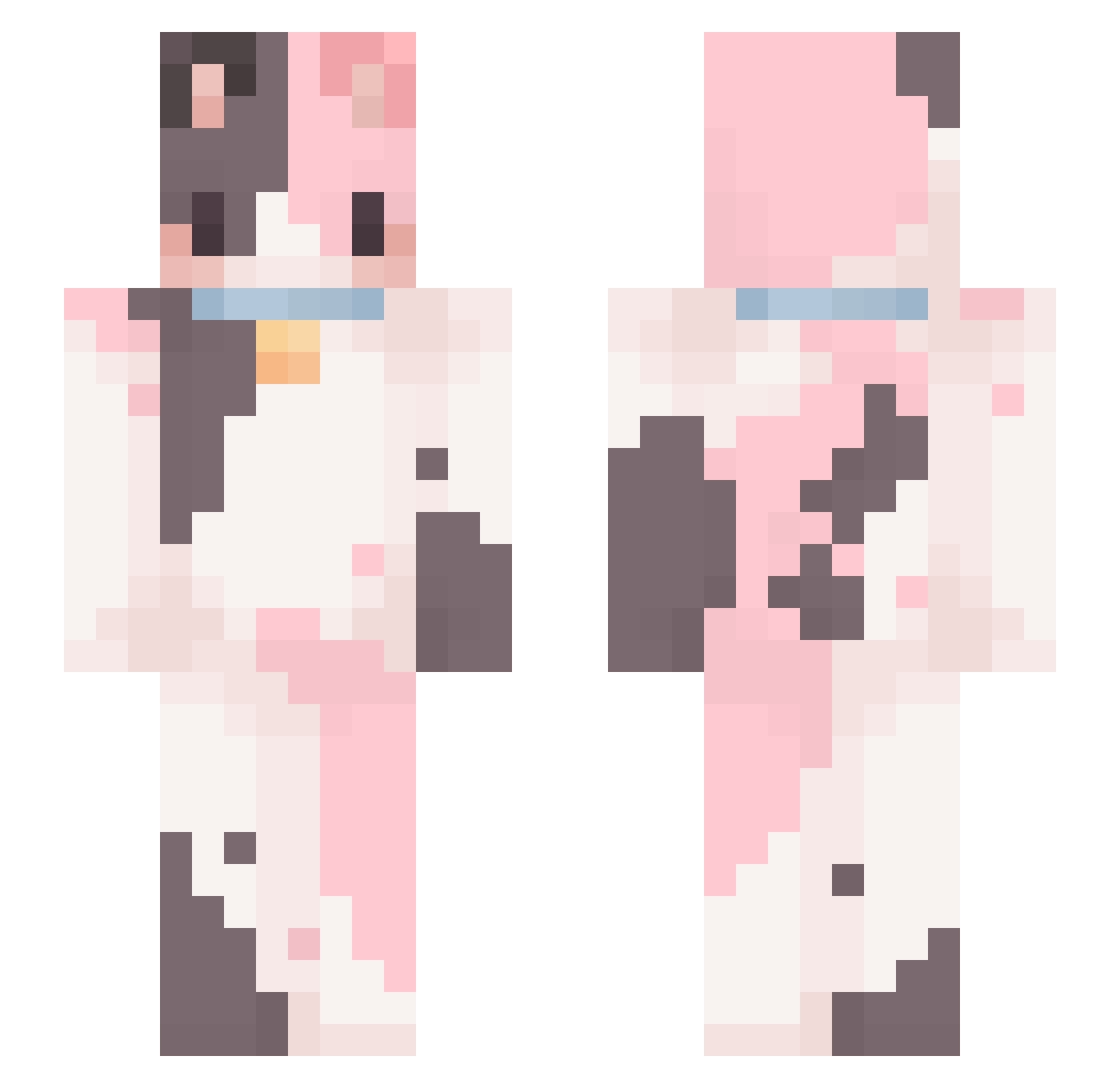 Jiglulu Minecraft skin, front and back view