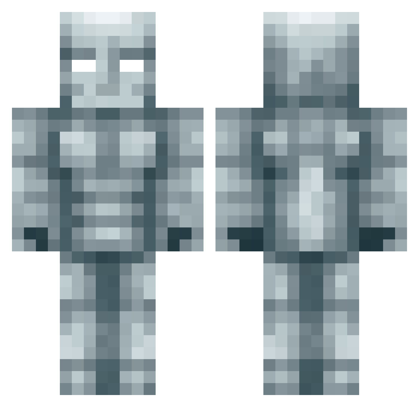 KINGMTX Minecraft skin, front and back view
