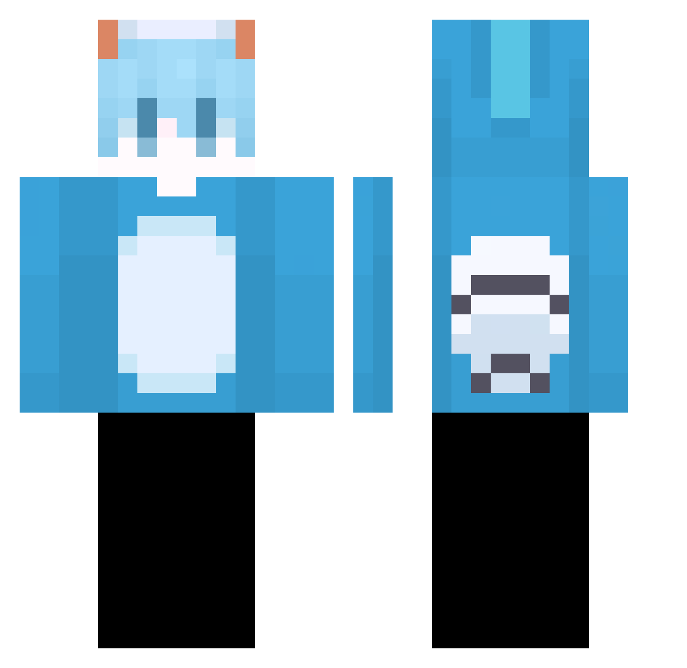 SarpZeren Minecraft skin, front and back view