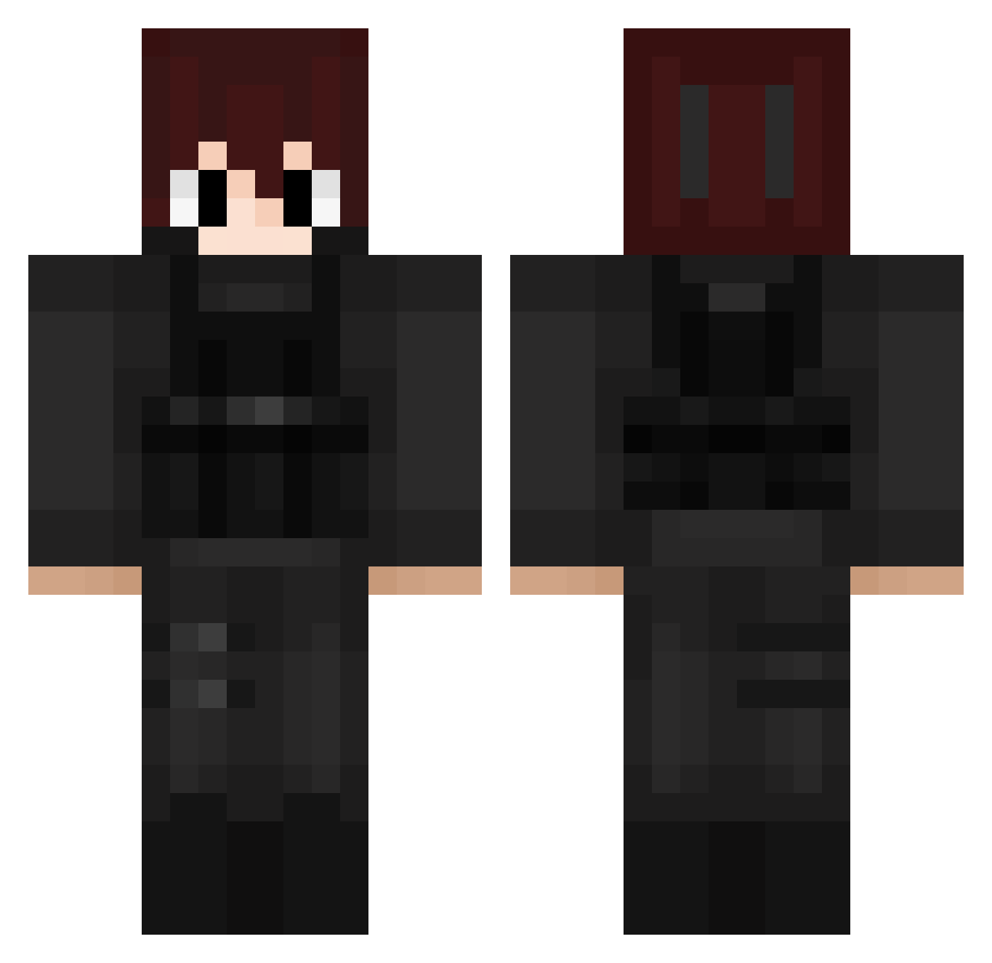 Achopper12 Minecraft skin, front and back view