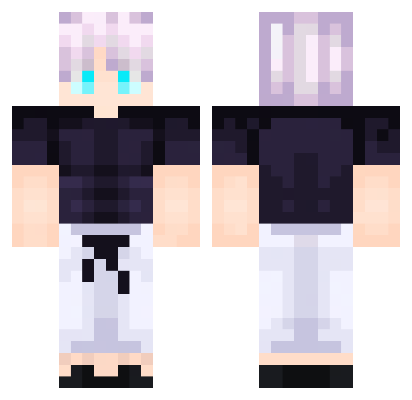 Shreshth15 Minecraft skin, front and back view
