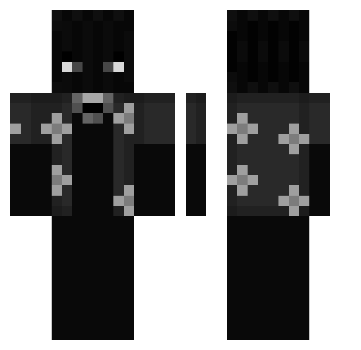 mindcraft_ Minecraft skin, front and back view