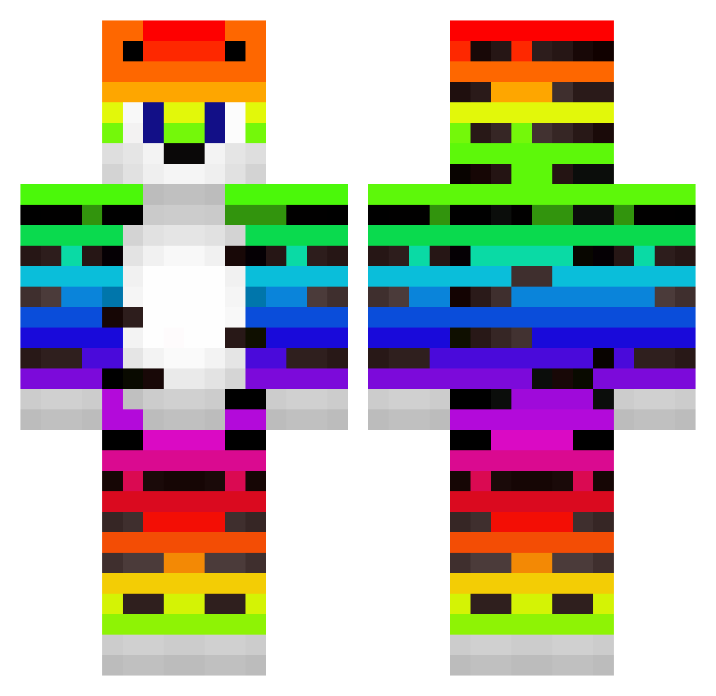El_TomaToV2 Minecraft skin, front and back view