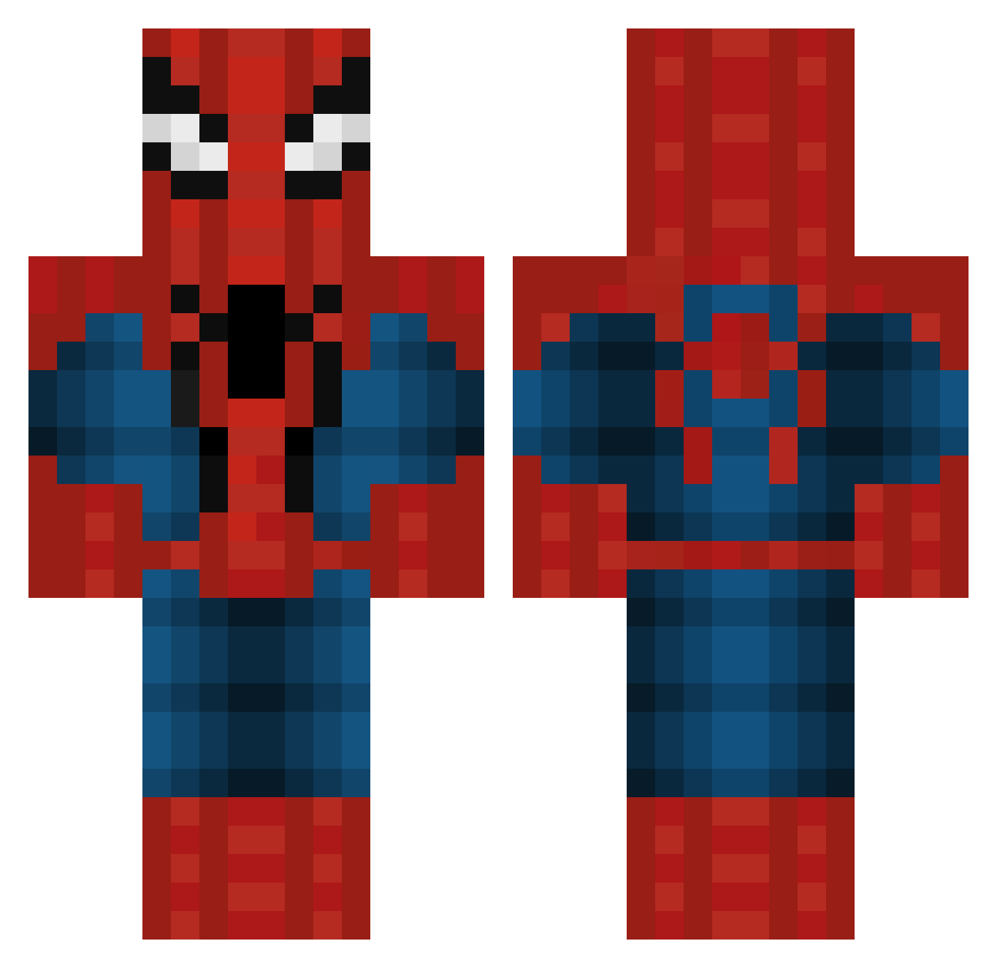 whsrnsi Minecraft skin, front and back view