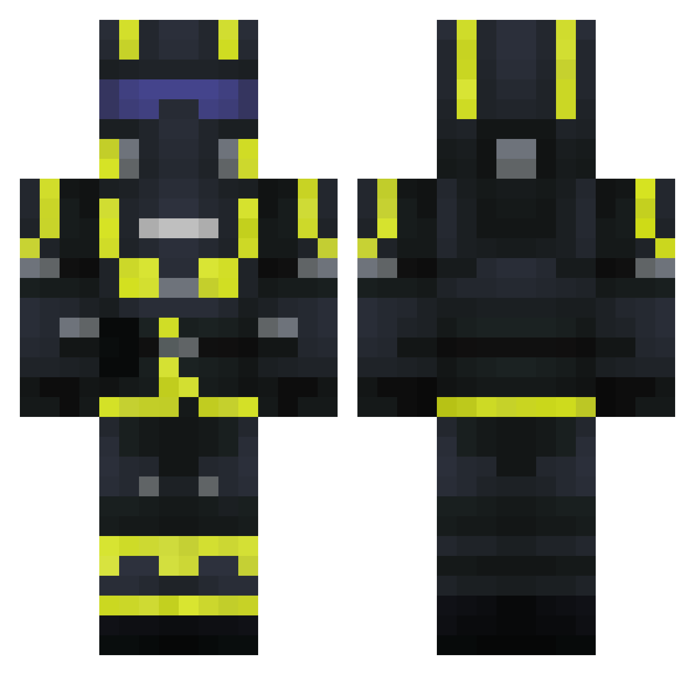 Tony_POV Minecraft skin, front and back view