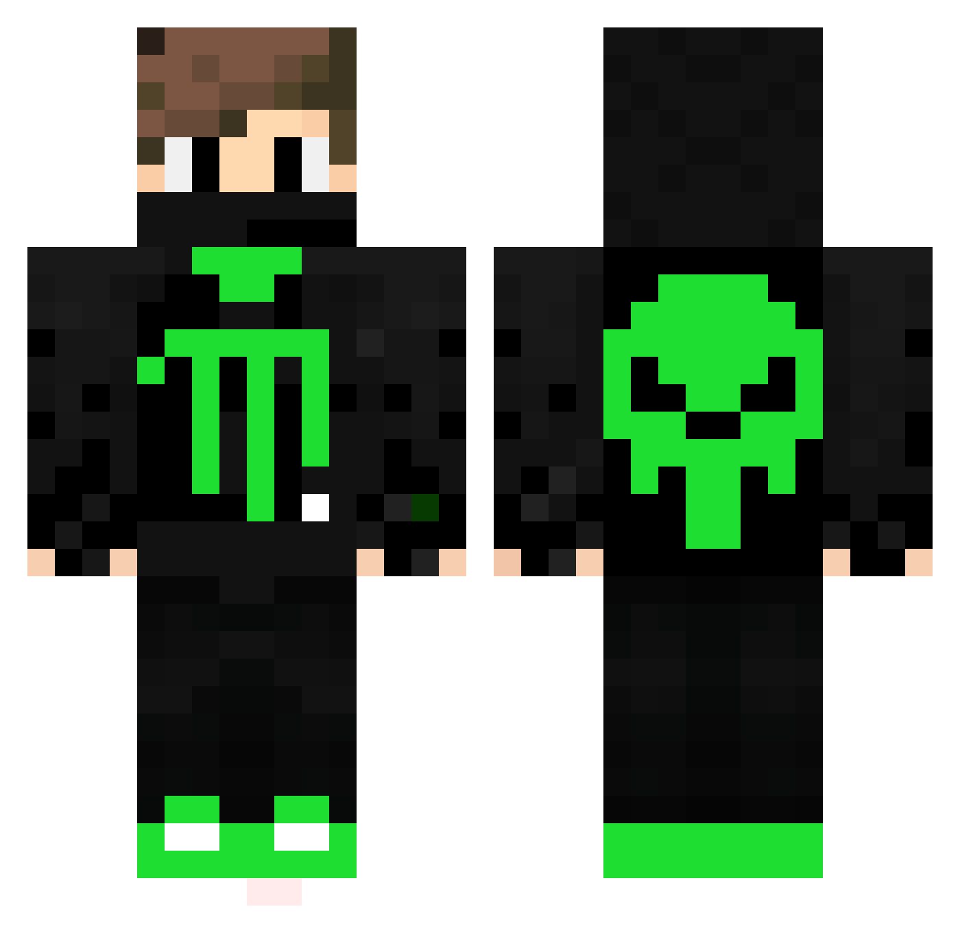 AbdulRehman102 Minecraft skin, front and back view
