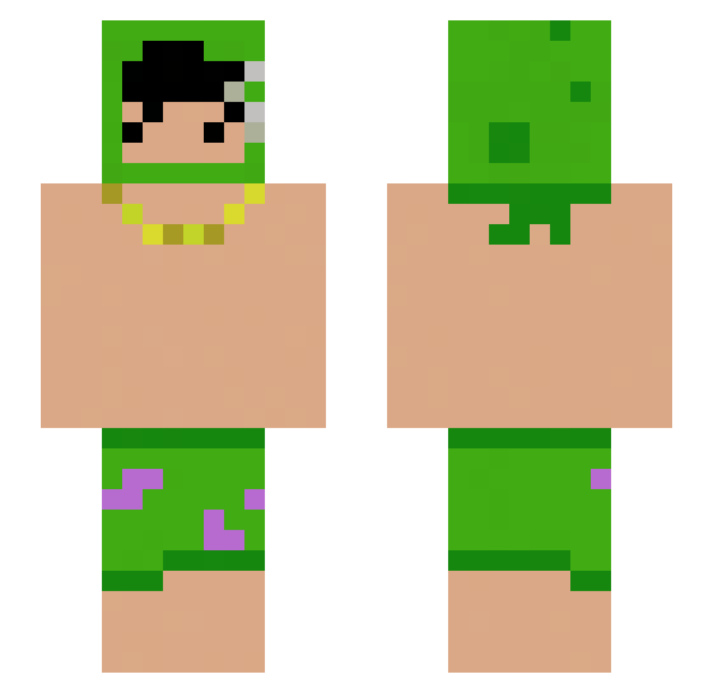 fejbiann Minecraft skin, front and back view