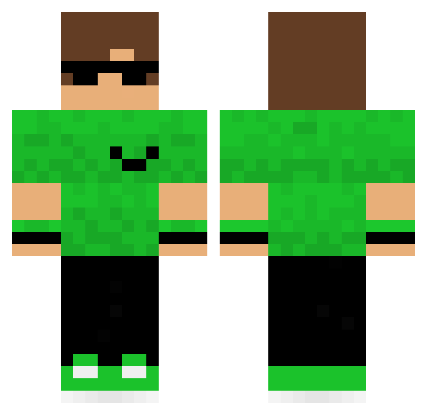 Darek_XDDDD Minecraft skin, front and back view