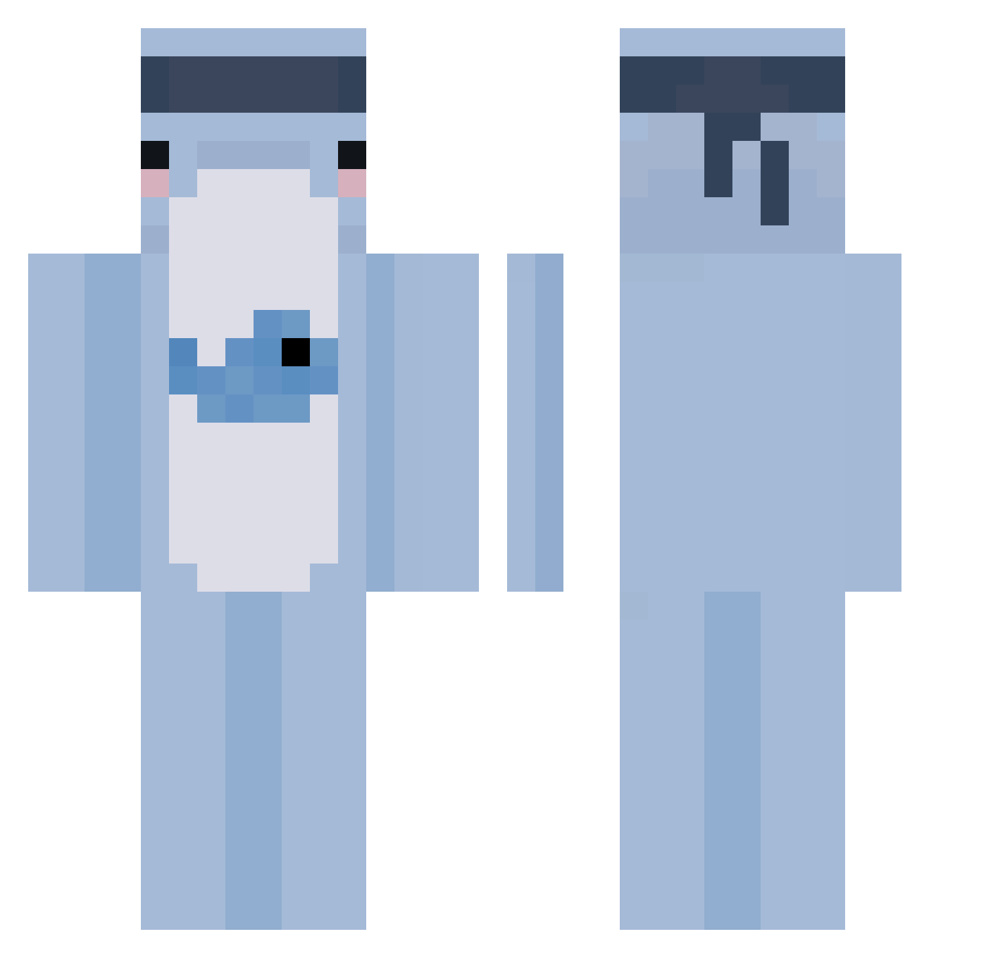 whql3 Minecraft skin, front and back view