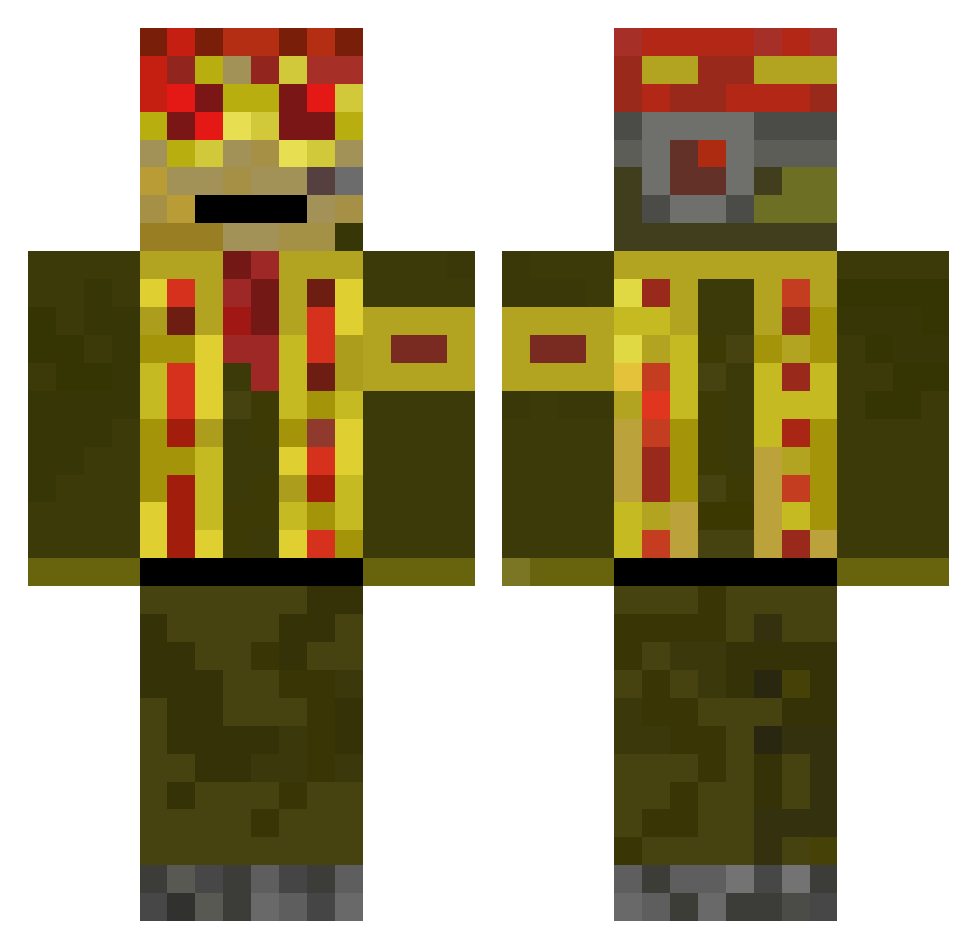 Metasciengineer Minecraft skin, front and back view