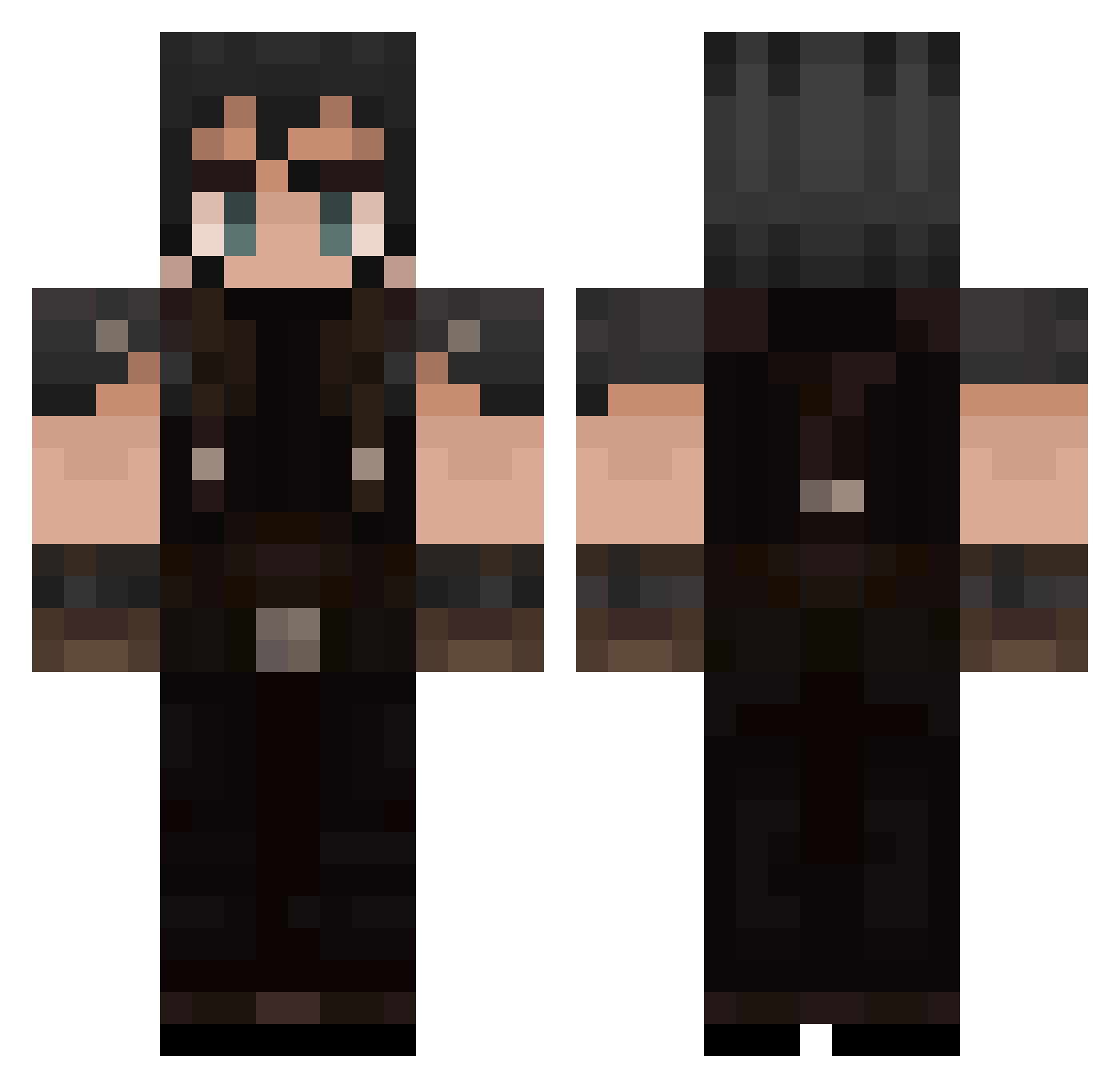 Fyodore Minecraft skin, front and back view