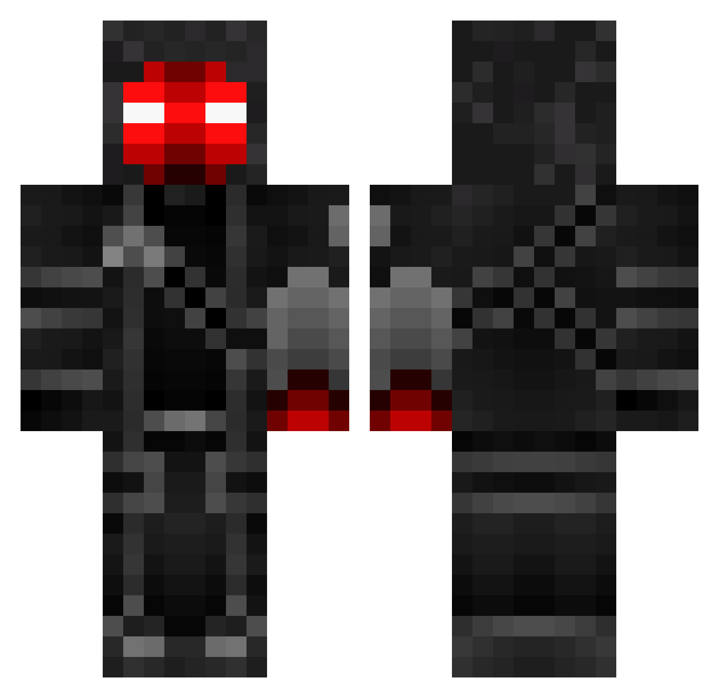 Compurgator Minecraft skin, front and back view