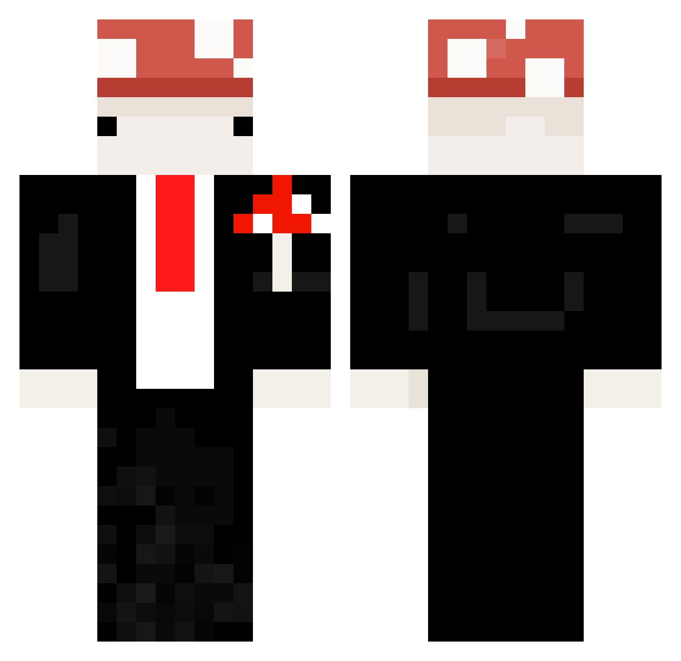 Greta6454 Minecraft skin, front and back view