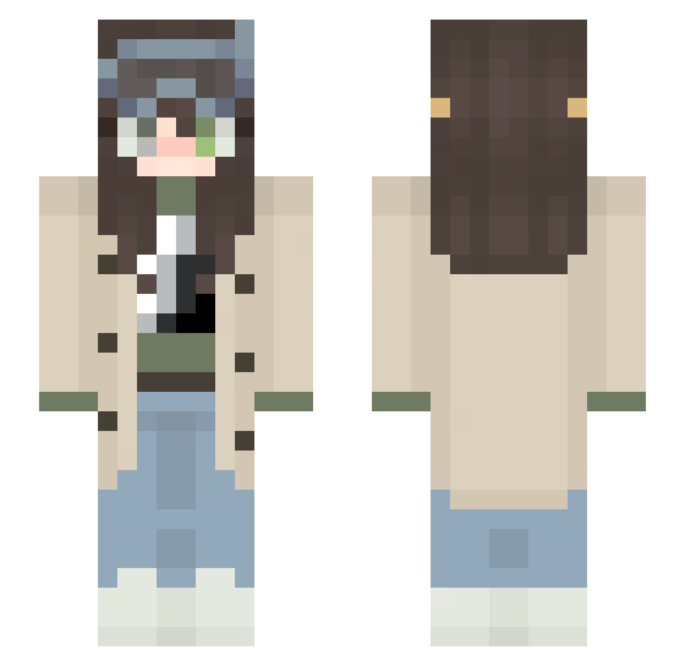 cynkka_ Minecraft skin, front and back view