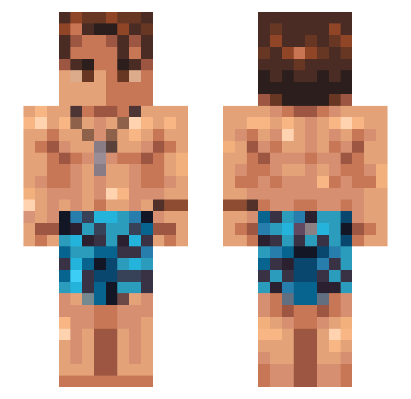 saitamGT Minecraft skin, front and back view