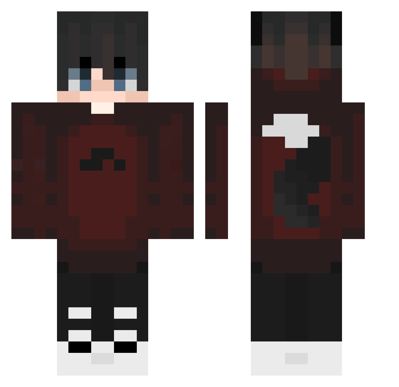 IllIlIllIlIIIlII Minecraft skin, front and back view