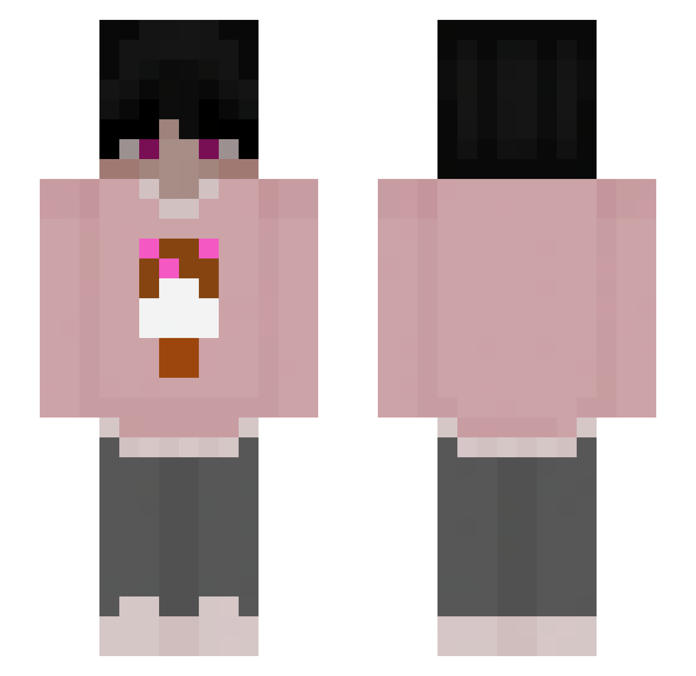 thatsmed Minecraft skin, front and back view