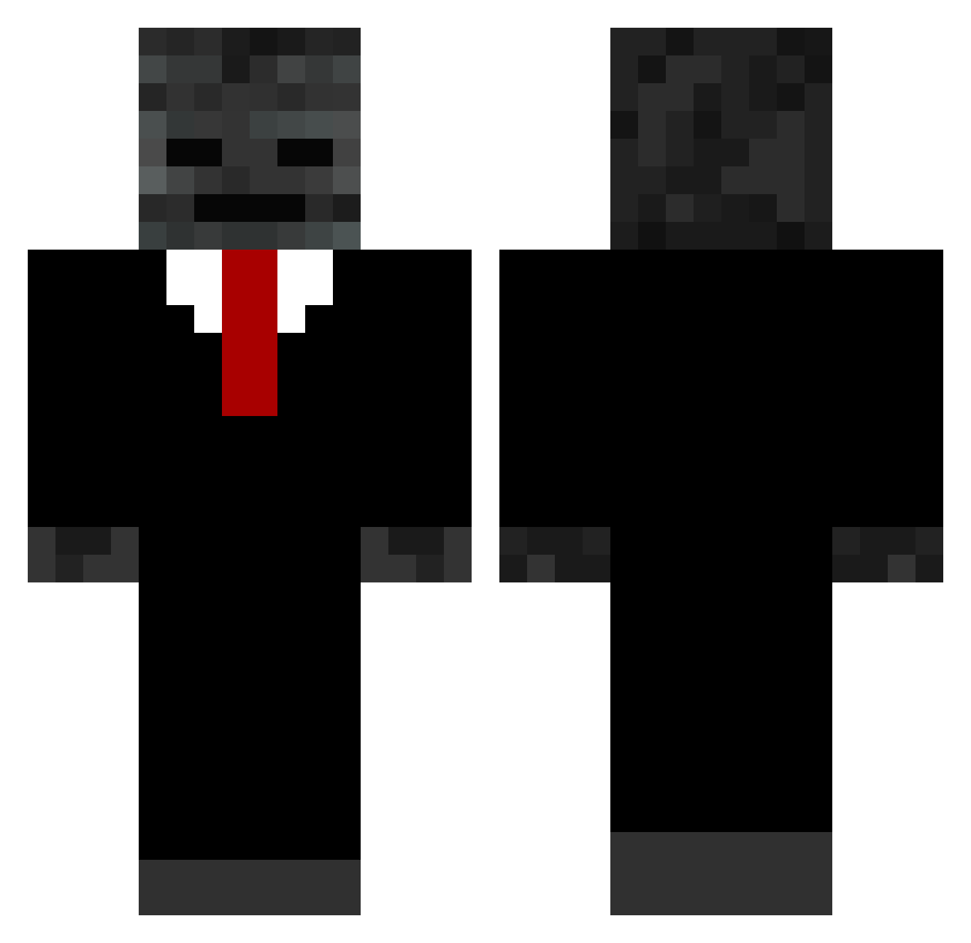 Zeuxite Minecraft skin, front and back view