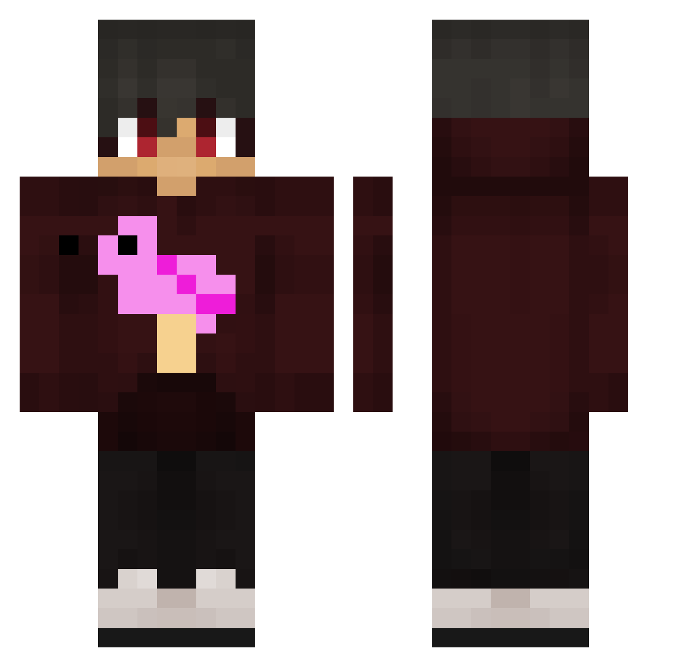 thatlolkid Minecraft skin, front and back view
